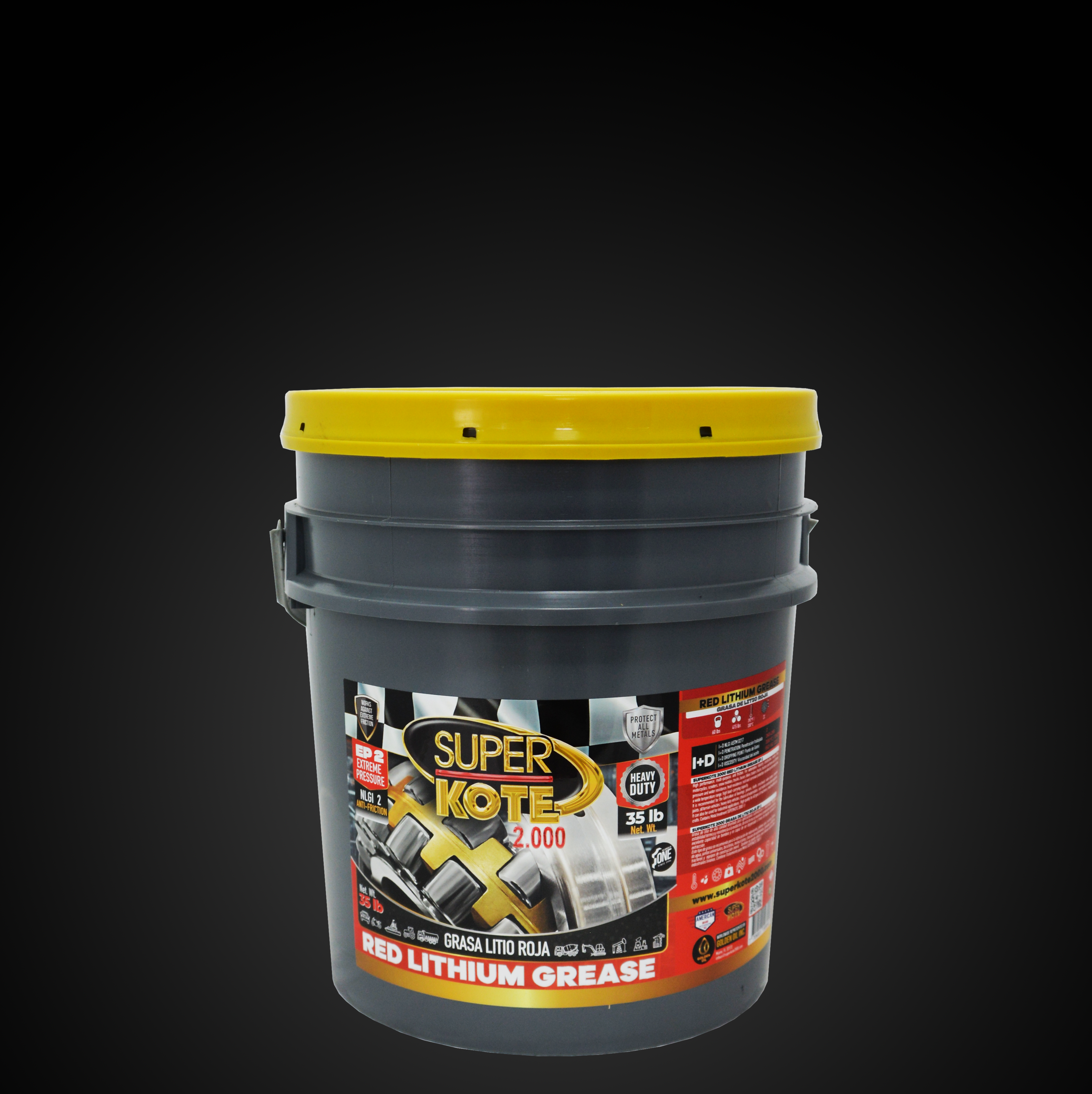 Grasa de Litio Roja EP 2 NLGI 2 Heavy Duty