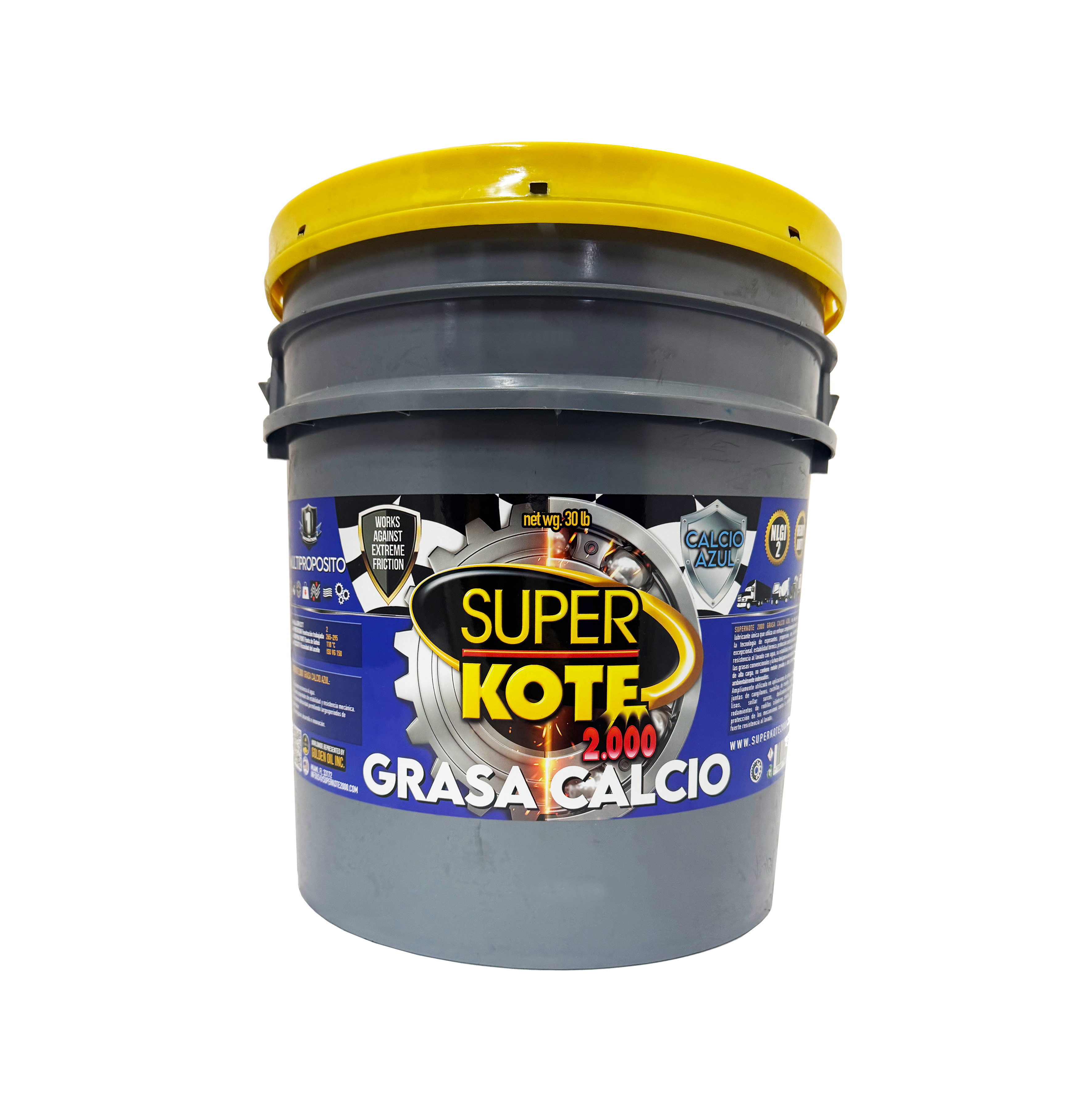 Grasa Multipropósito Calcio Azul Multiproposito NLGI 2 – SUPERKOTE 2000 – 35 lb