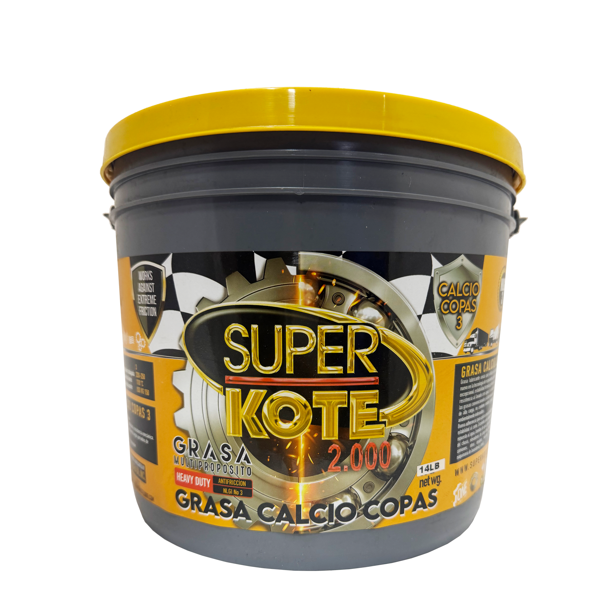 Grasa de Copas Cálcica Multipropósito NLGI 3 – SUPERKOTE 2000 – 14 lb-3