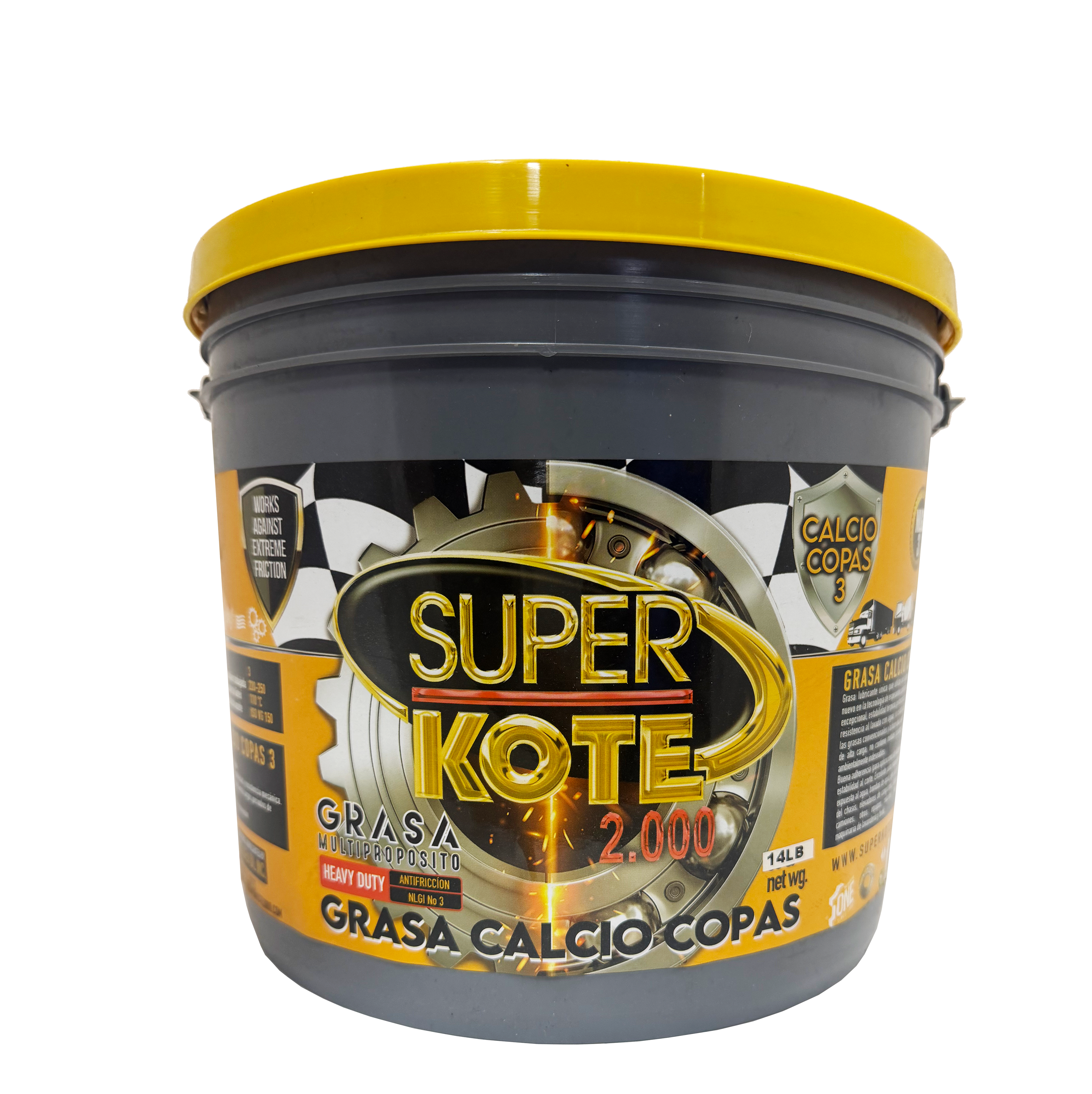 Grasa de Copas Cálcica Multipropósito NLGI 3 – SUPERKOTE 2000 – 14 lb-3