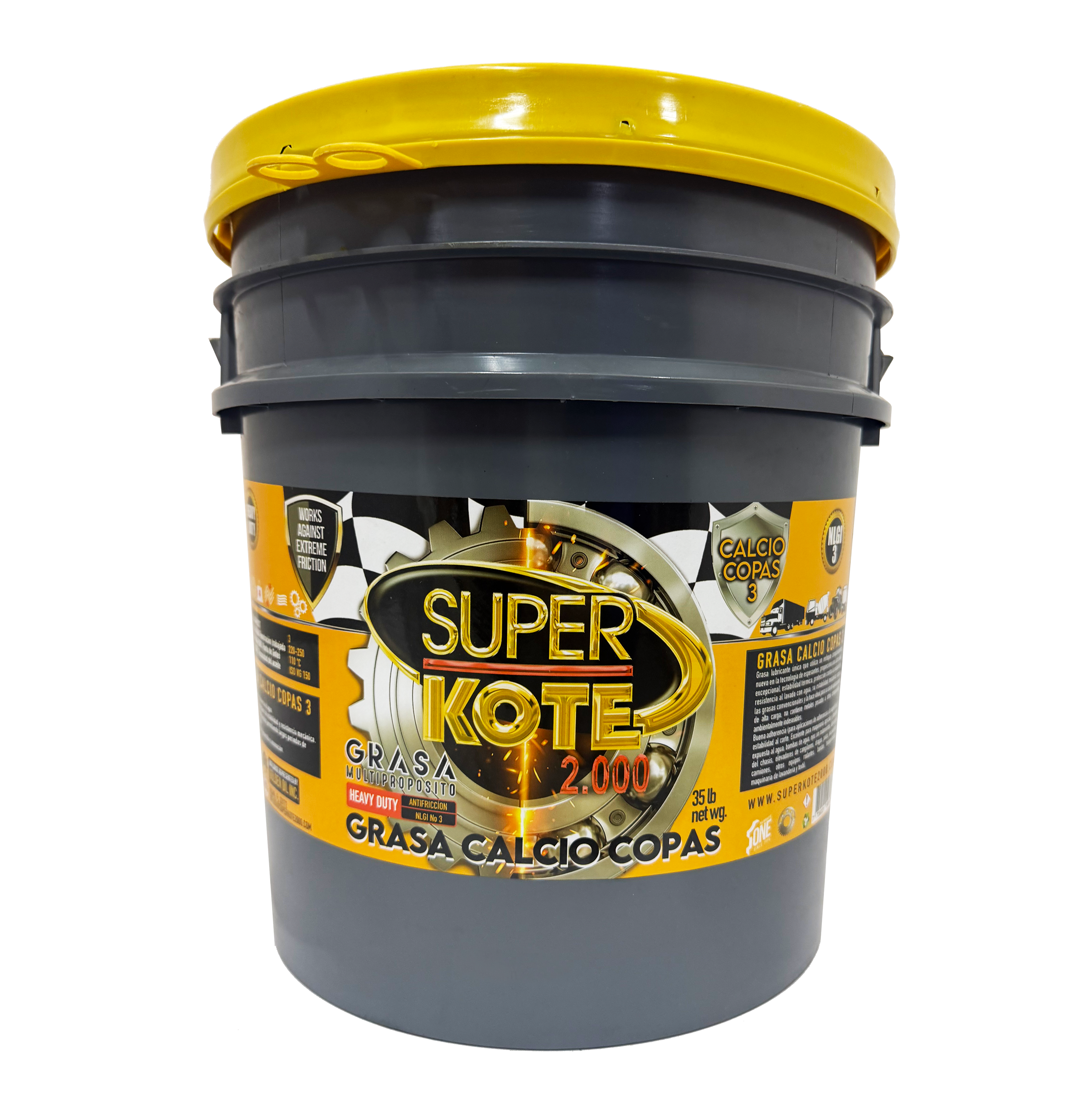 Grasa de Copas Cálcica Multipropósito NLGI 3 – SUPERKOTE 2000 – 35 lb-3