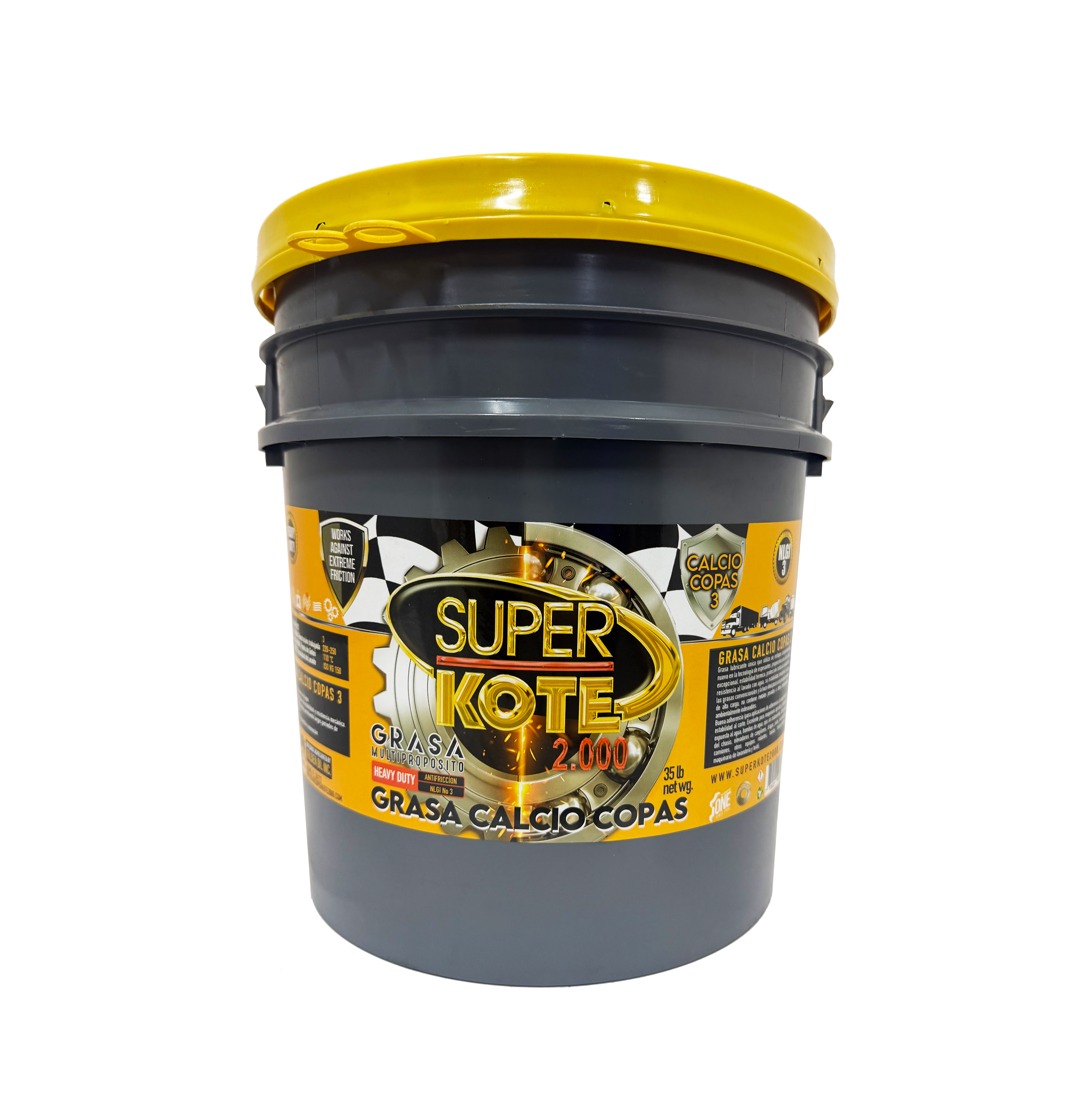 Grasa de Copas Cálcica Multipropósito NLGI 3 – SUPERKOTE 2000 – 35 lb