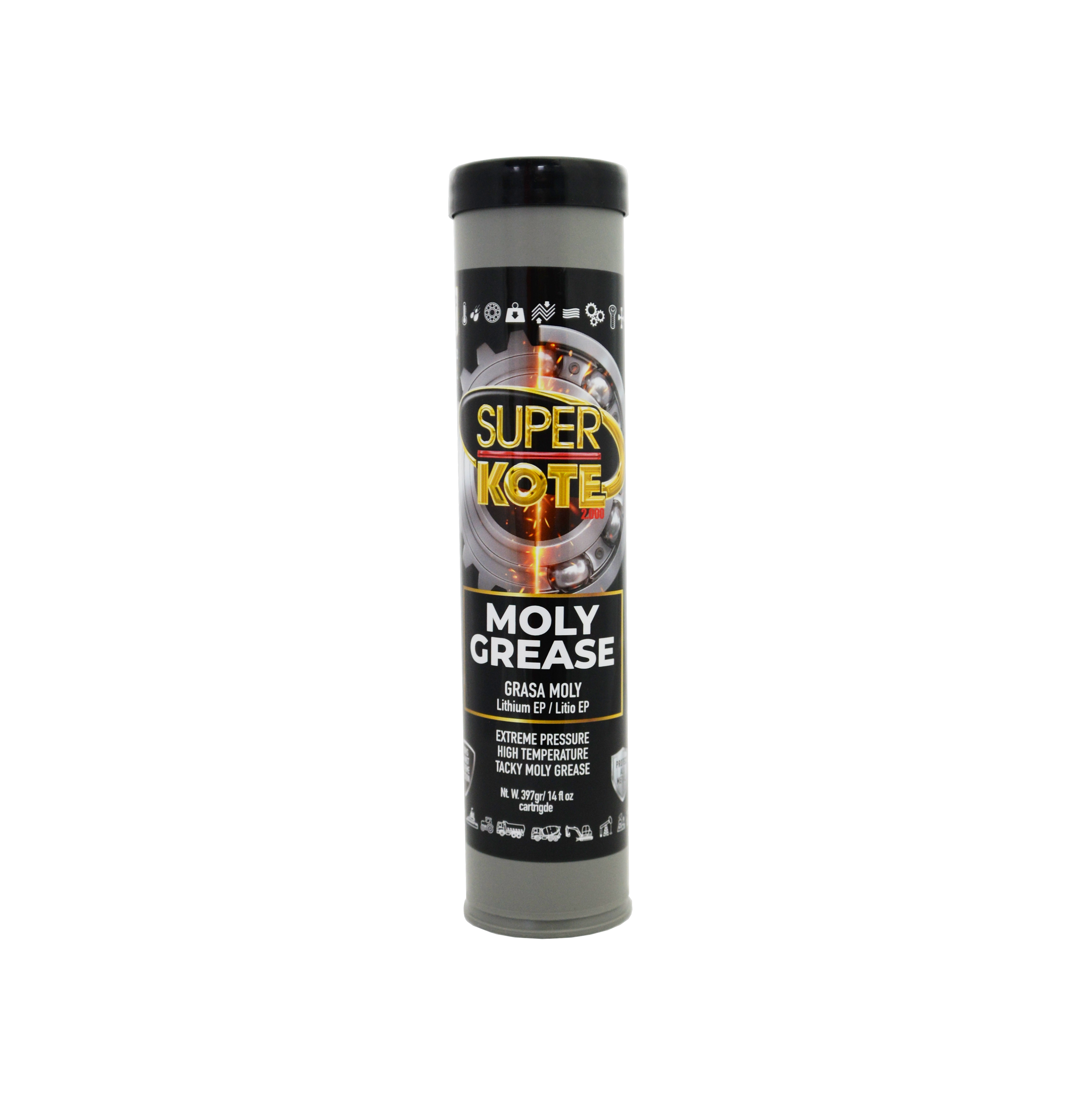 Grasa Moly de Litio EP2 NLGI 2 con 3% Molibdeno – SUPERKOTE 2000 – 397gr x 1 un