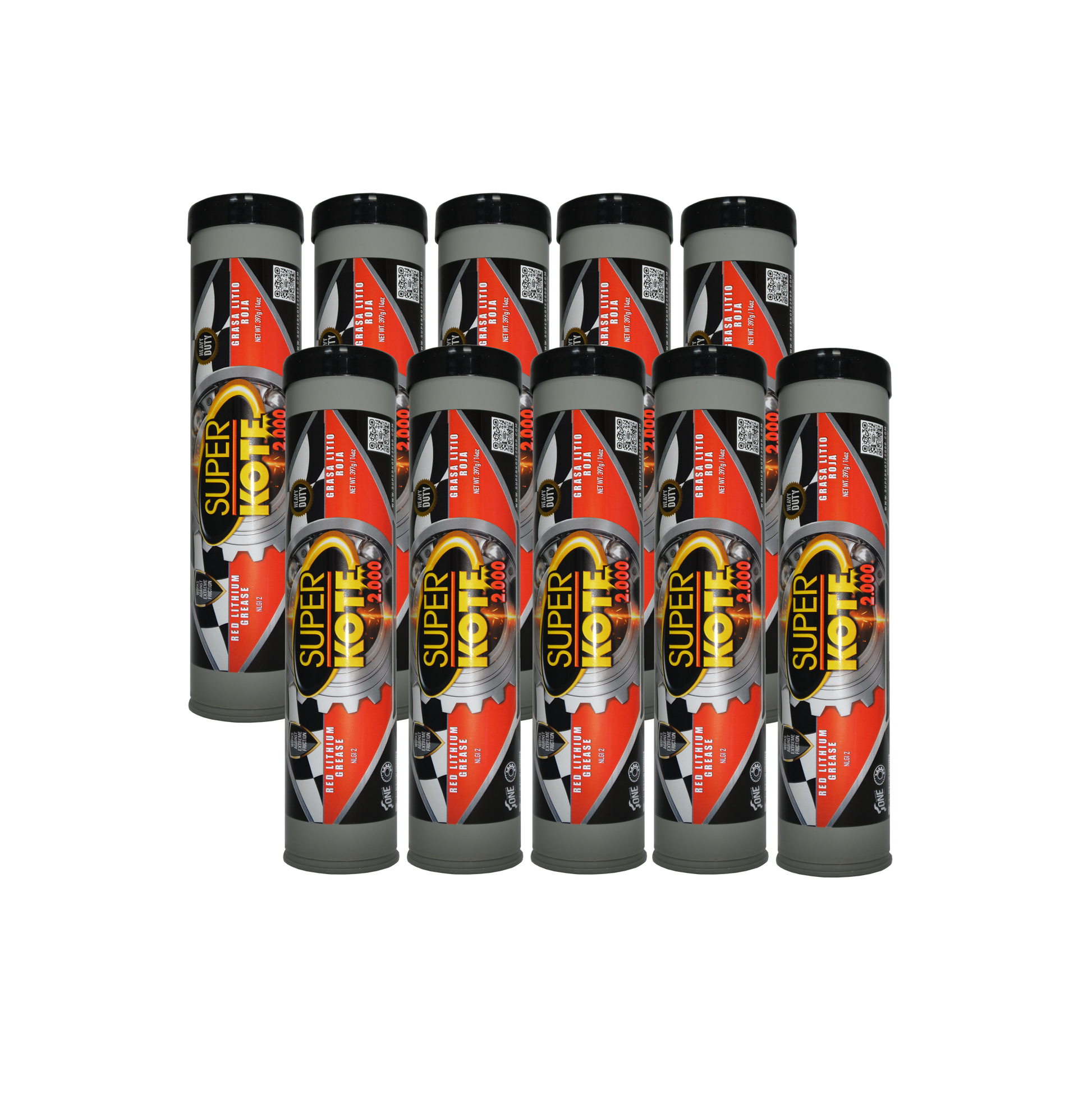 Grasa de LitioRoja en Cartuchos  EP2 NLGI 2 – SUPERKOTE 2000 – 397gr x 10un-1