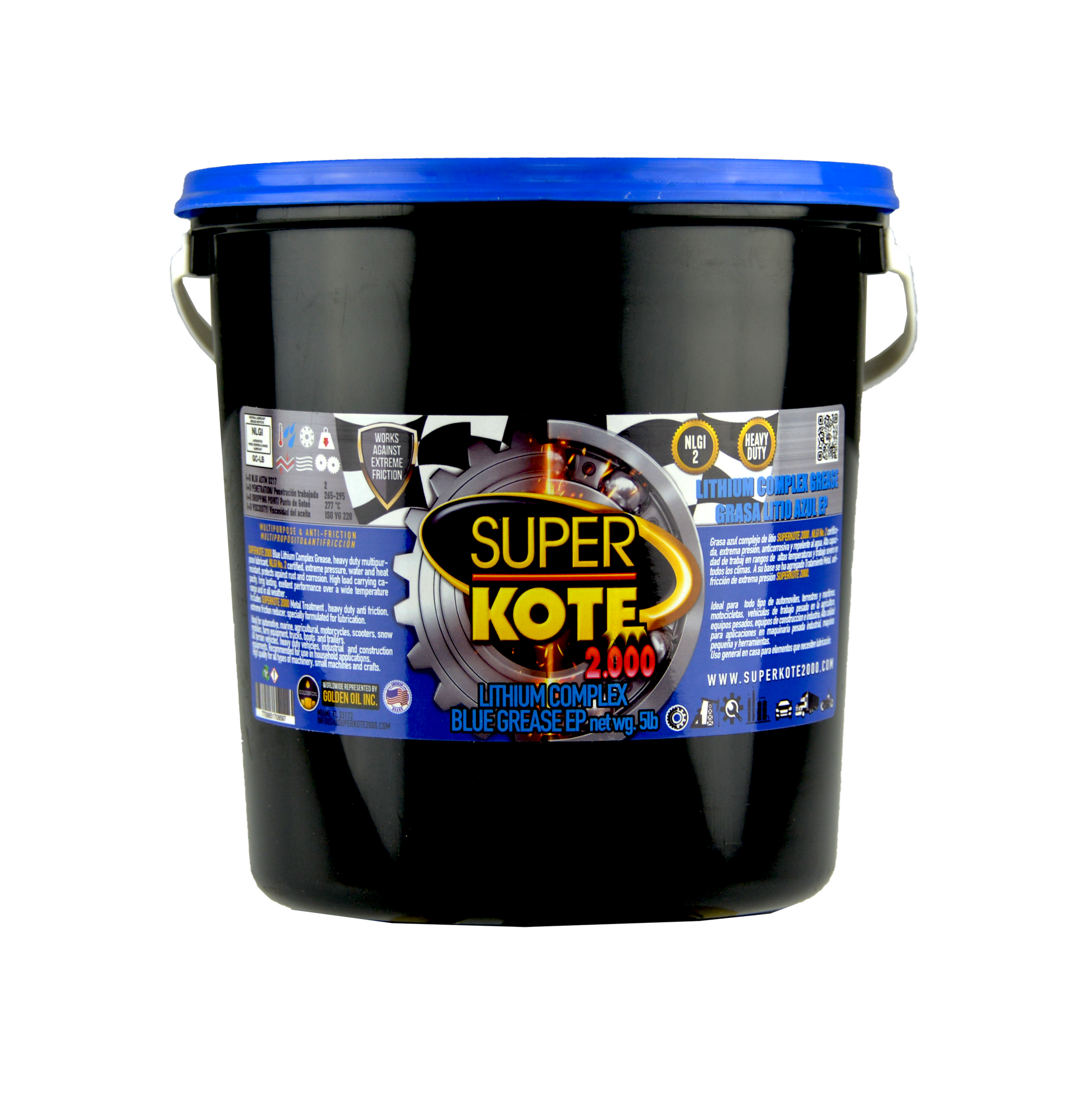 Grasa Complejo de Litio Azul EP2 NLGI 2 – SUPERKOTE 2000 – 5 lb-3