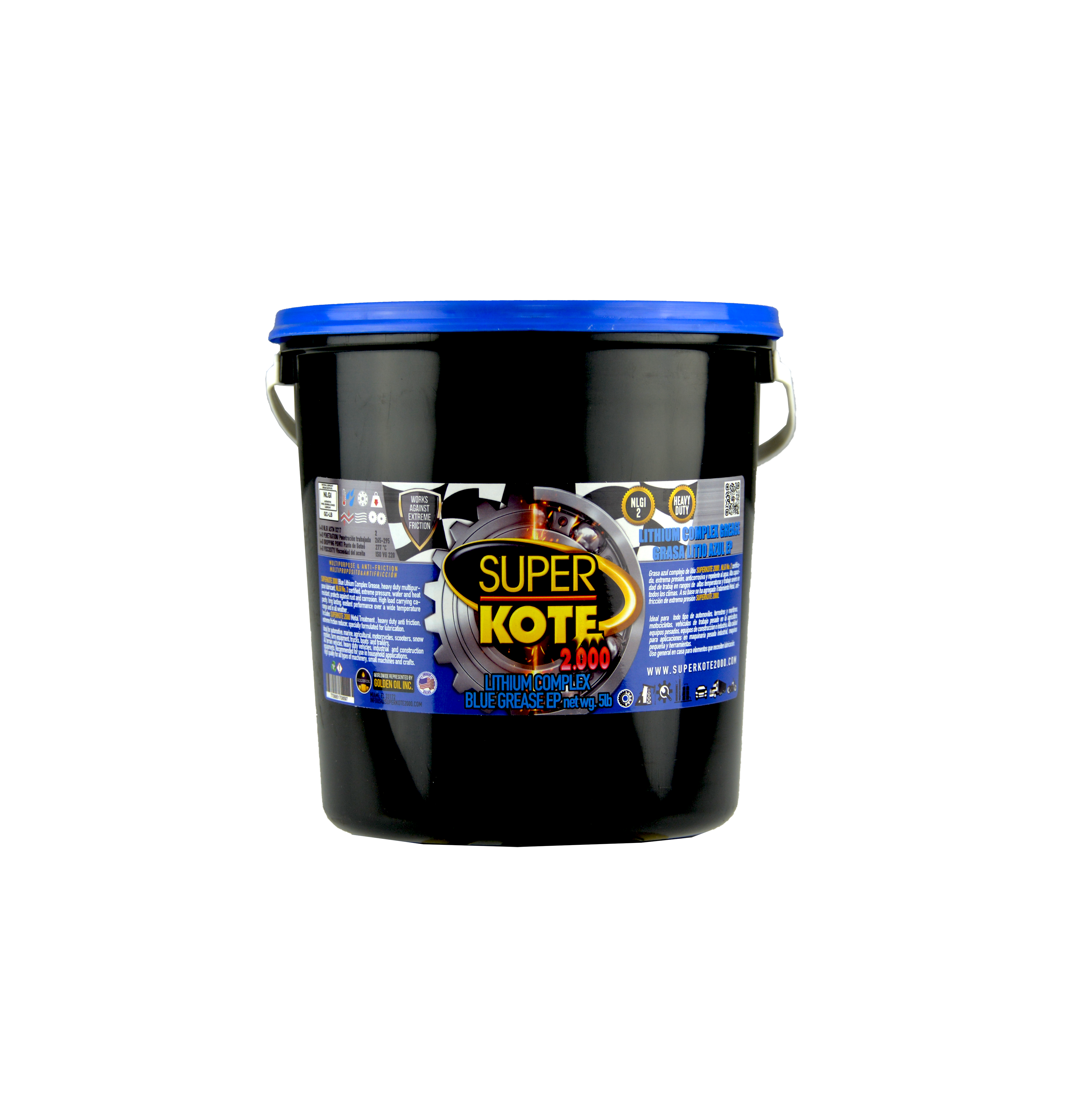 Grasa Complejo de Litio Azul EP2 NLGI 2 – SUPERKOTE 2000 – 5 lb