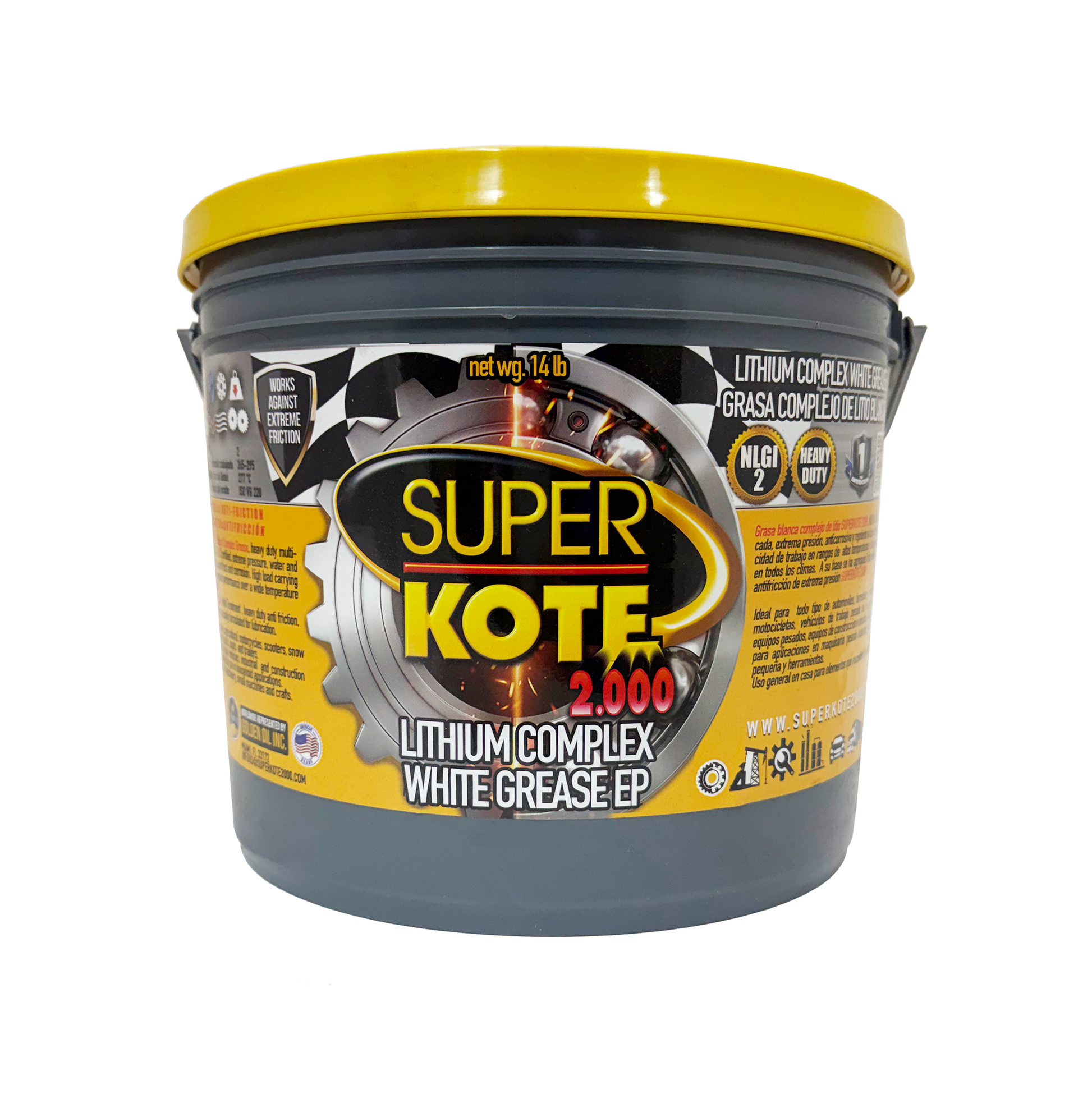 Grasa Complejo de Litio Blanca EP2 NLGI 2 – SUPERKOTE 2000 – 14 lb-3