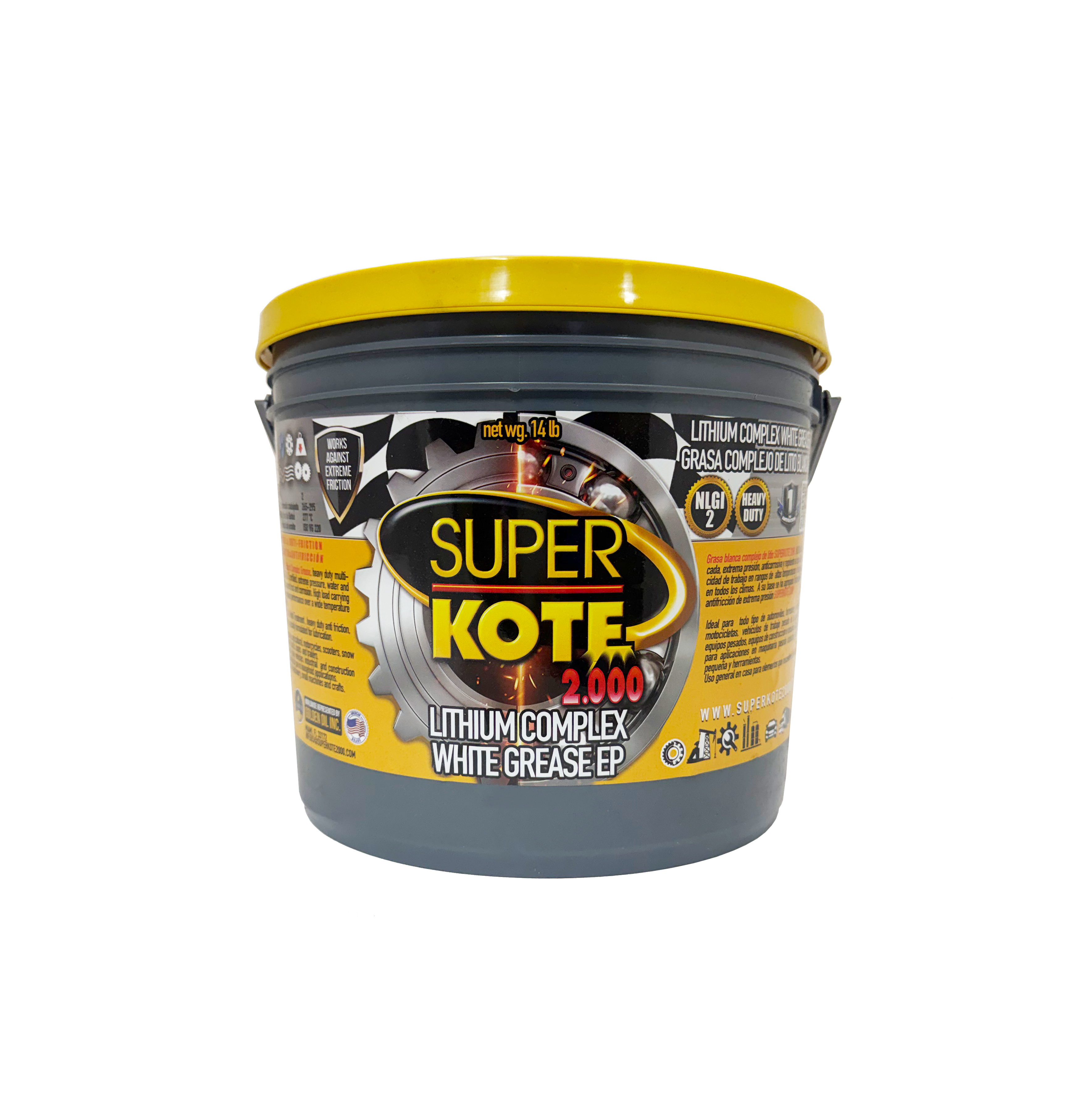 Grasa Complejo de Litio Blanca EP2 NLGI 2 – SUPERKOTE 2000 – 14 lb