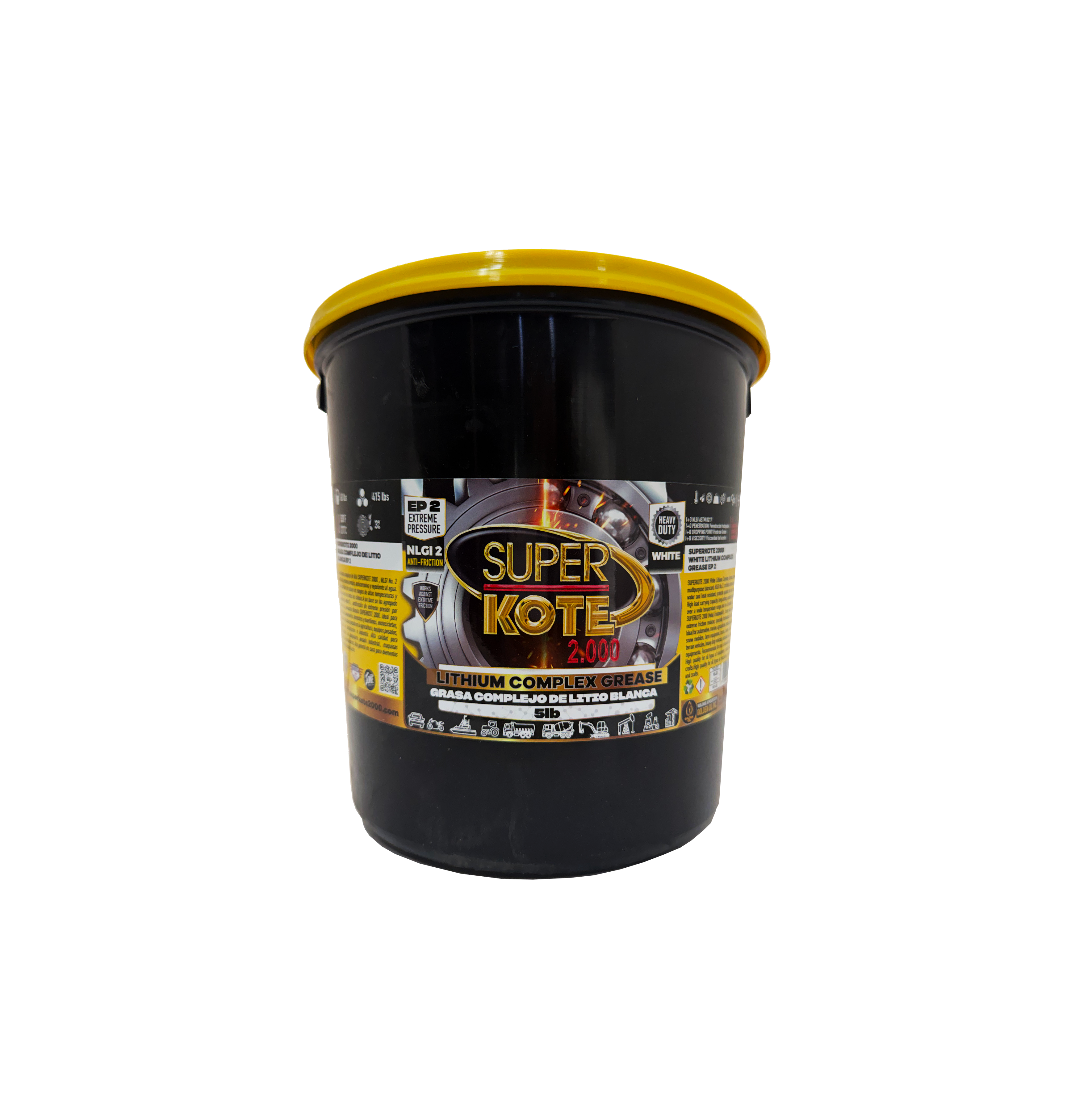 Grasa Complejo de Litio Blanca EP2 NLGI 2 – SUPERKOTE 2000 – 5 lb