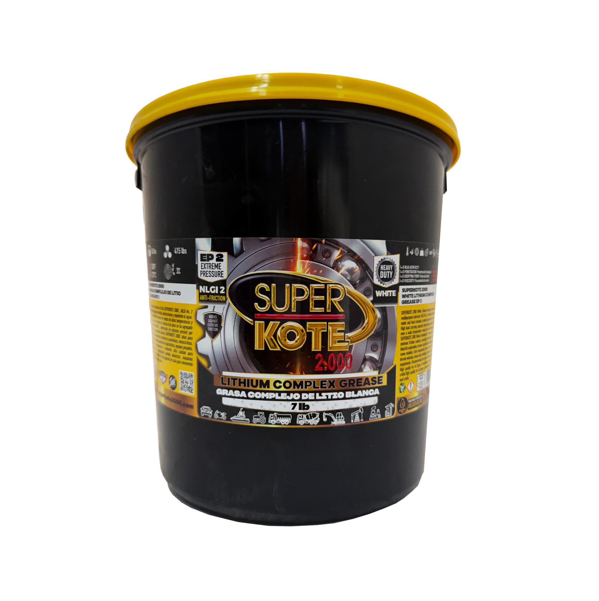 Grasa Complejo de Litio Blanca EP2 NLGI 2 – SUPERKOTE 2000 – 7 lb-3