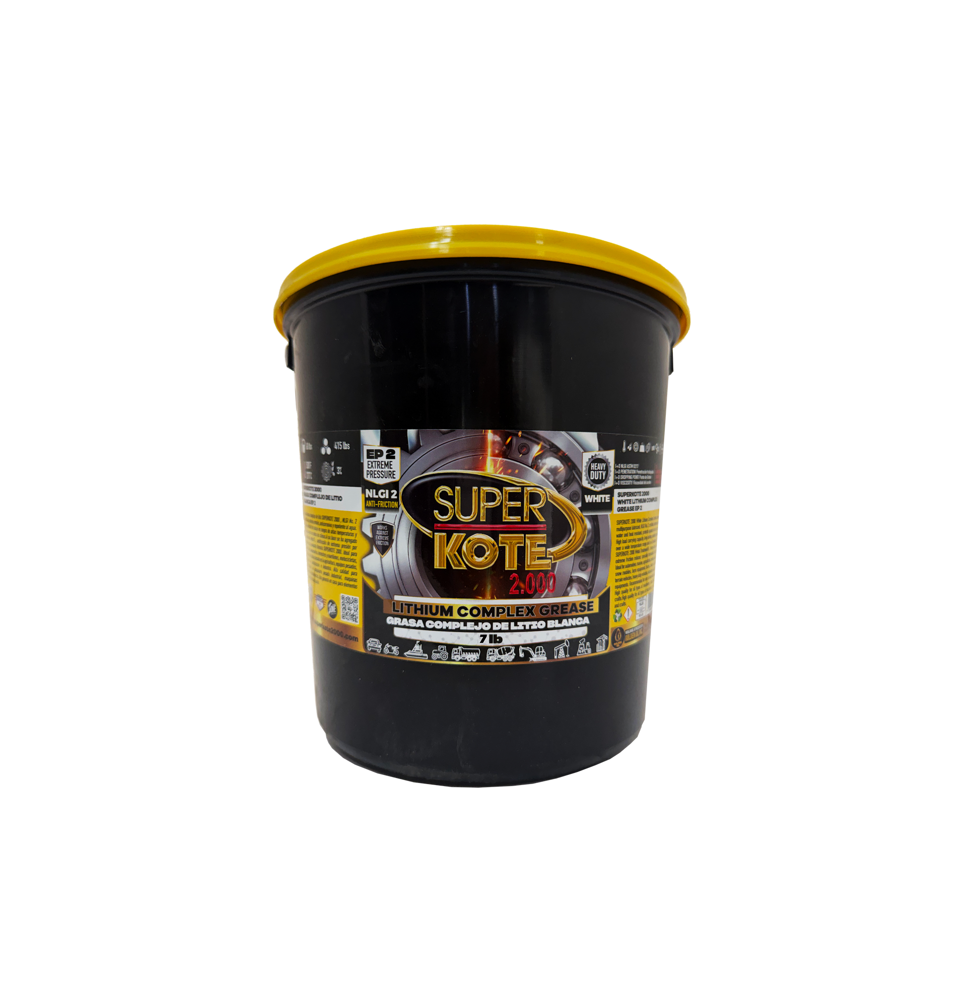 Grasa Complejo de Litio Blanca EP2 NLGI 2 – SUPERKOTE 2000 – 7 lb-1
