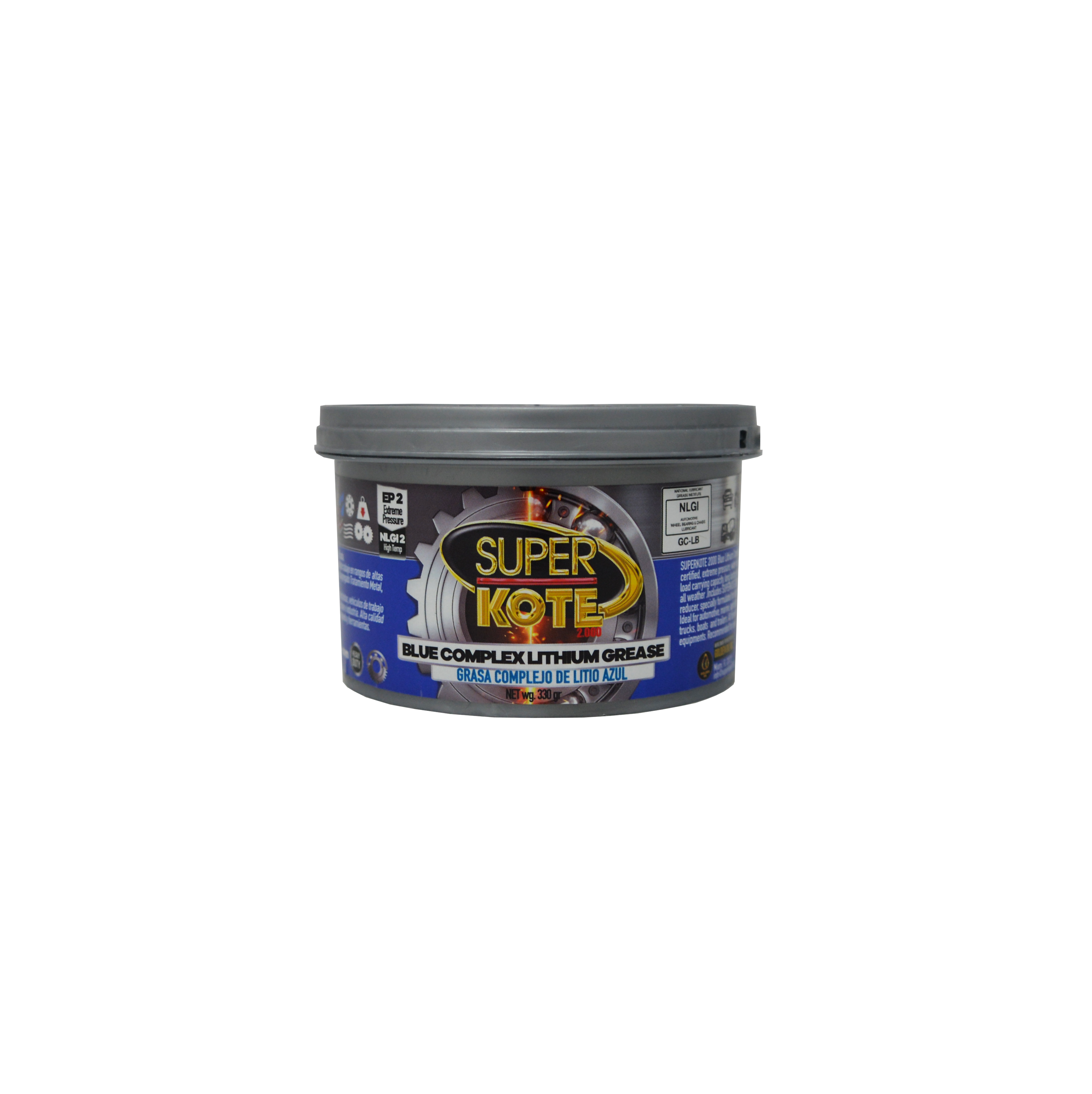 Grasa Complejo de Litio Azul EP2 NLGI 2 – SUPERKOTE 2000 – 330gr