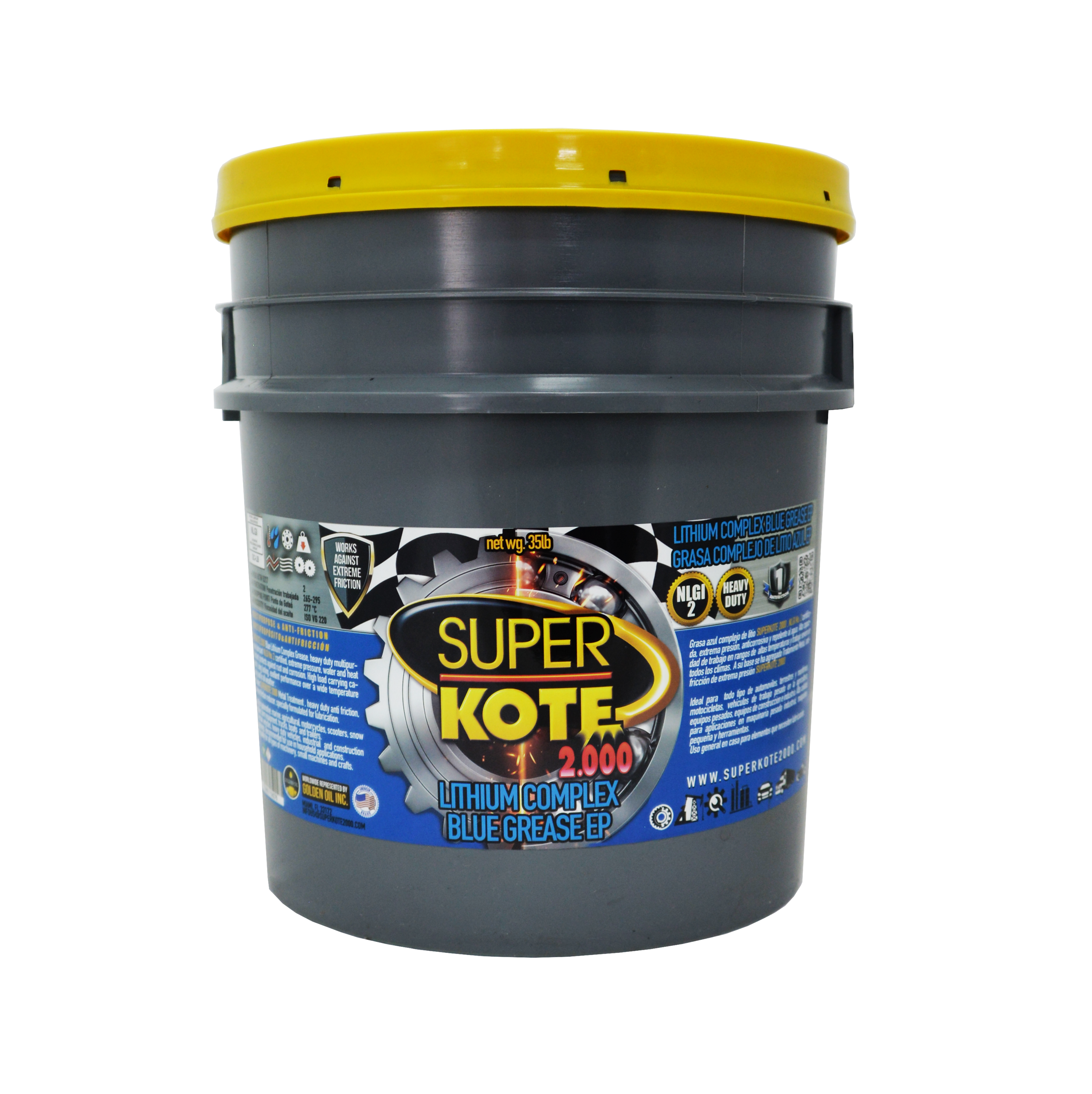 Grasa Complejo de Litio Azul EP2 NLGI 2 – SUPERKOTE 2000 – 35 lb