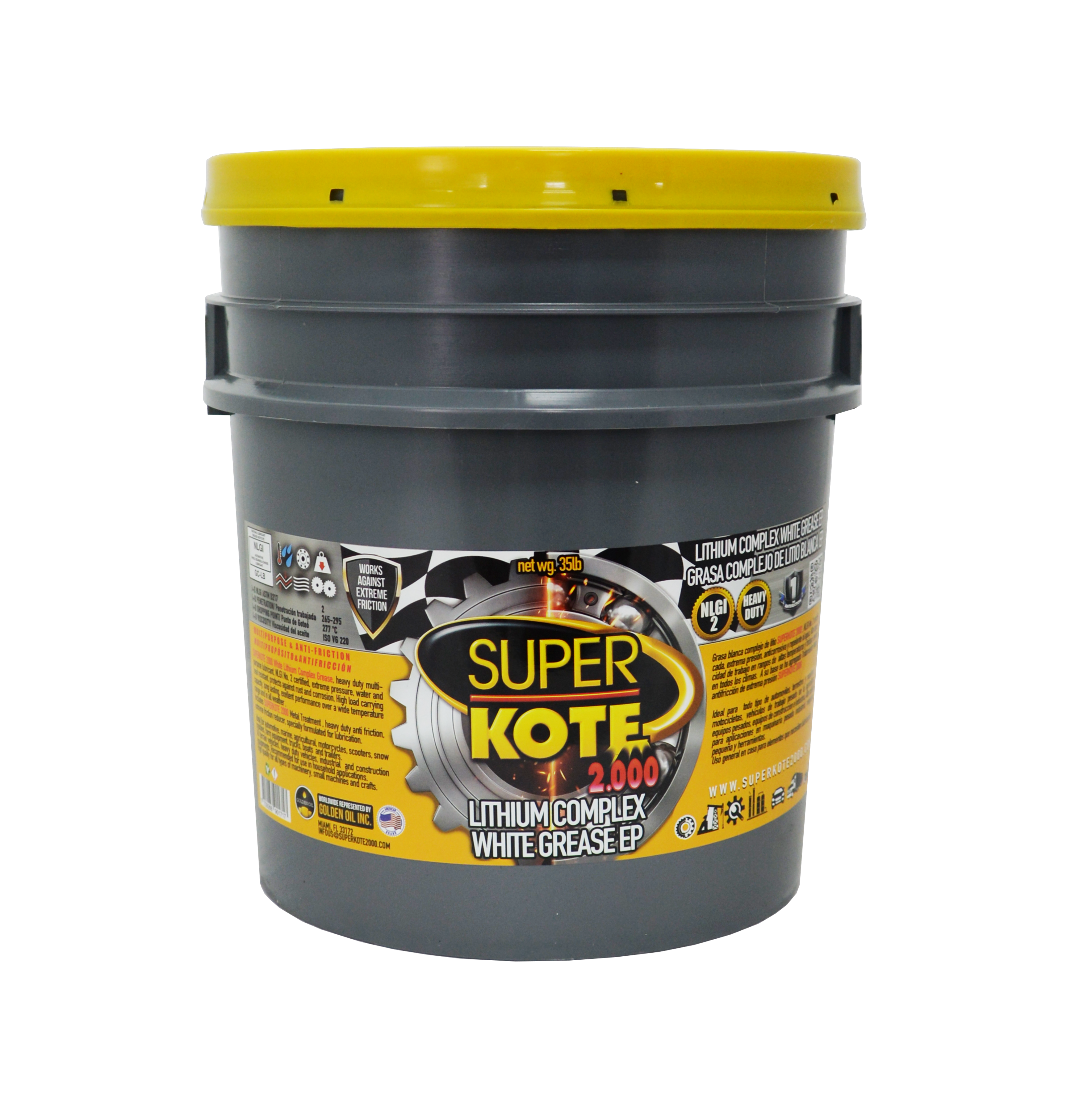 Grasa Complejo de Litio Blanca EP2 NLGI 2 – SUPERKOTE 2000 – 35 lb