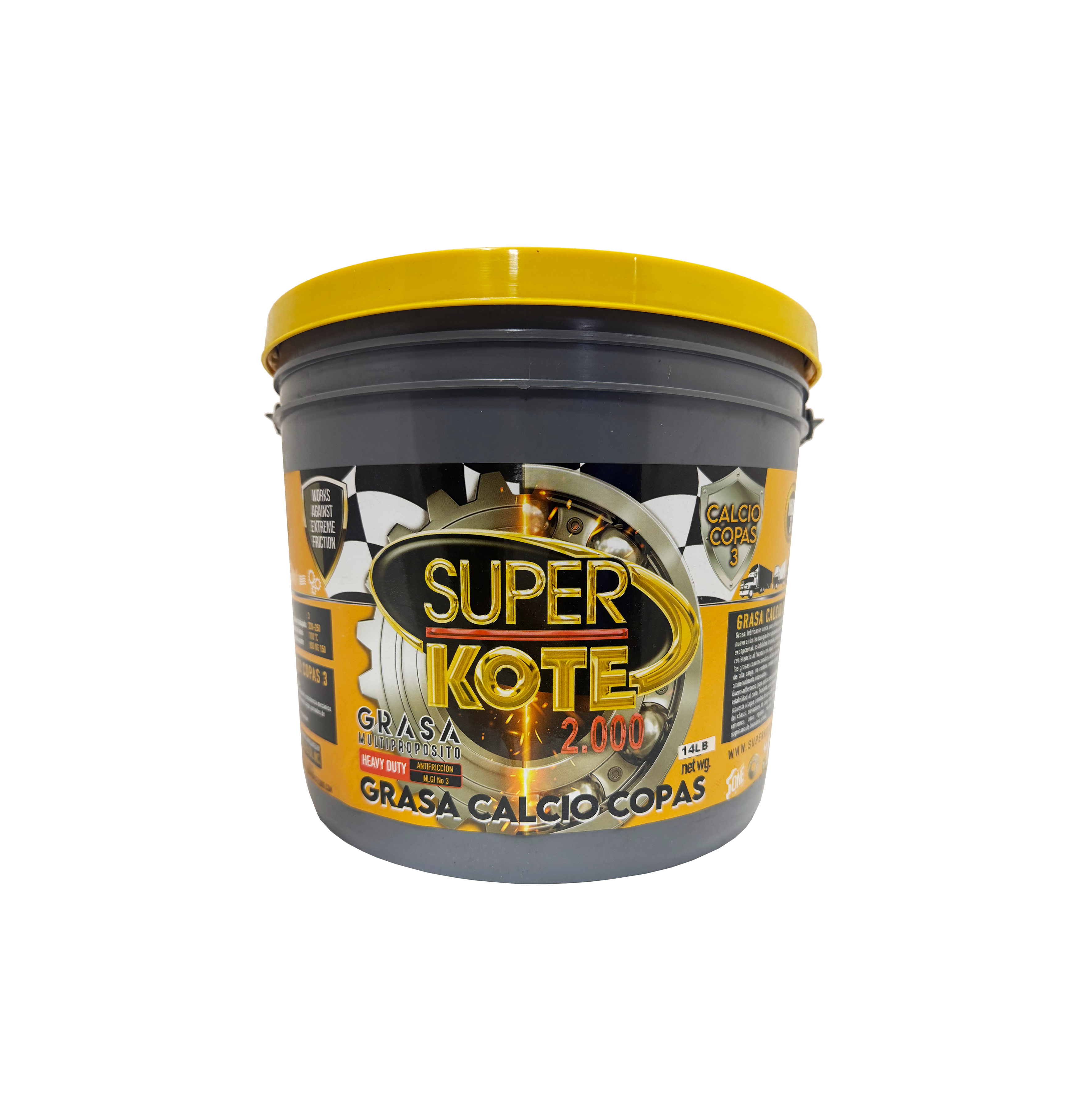 Grasa de Copas Cálcica Multipropósito NLGI 3 – SUPERKOTE 2000 – 14 lb