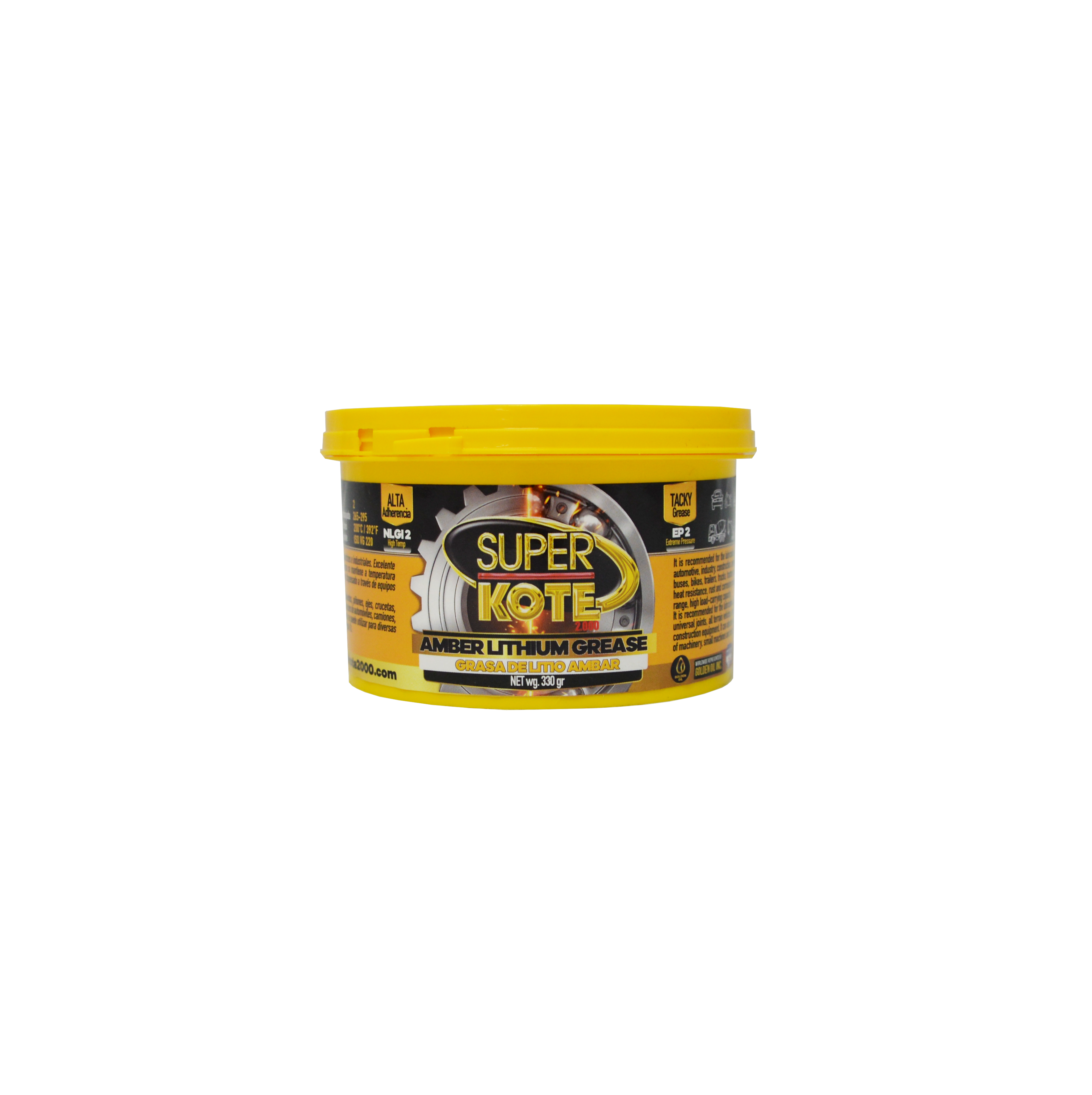 Grasa de Litio Ambar EP2 NLGI 2 – SUPERKOTE 2000 – 330gr