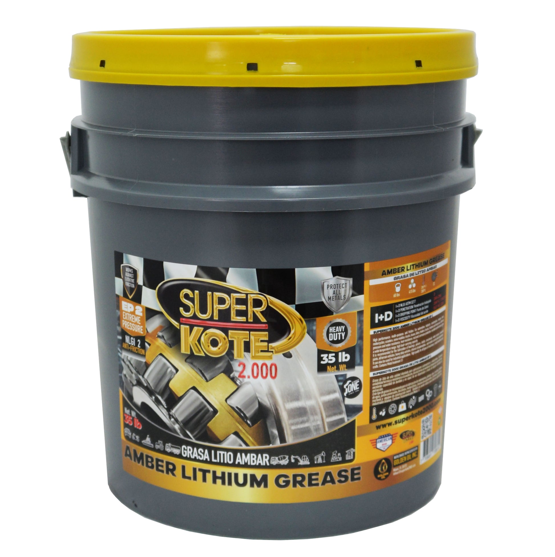 Grasa de Litio Ambar Multiproposito NLGI 2 – SUPERKOTE 2000 – 35 lb-3