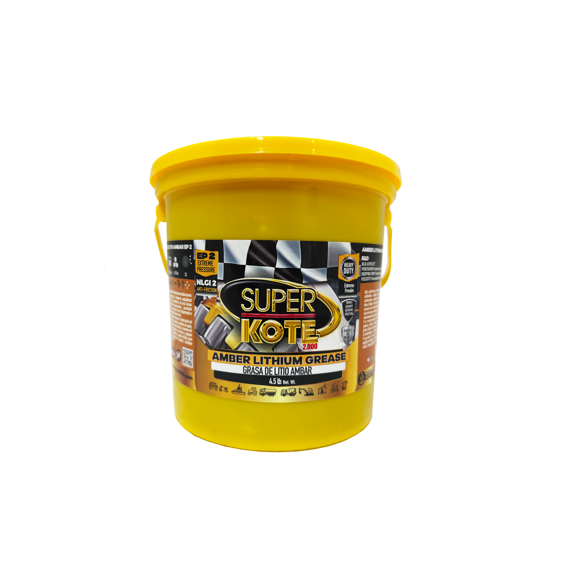 Grasa de Litio Ambar Multiproposito EP2 NLGI 2 – SUPERKOTE 2000 – 4.5 lb-1