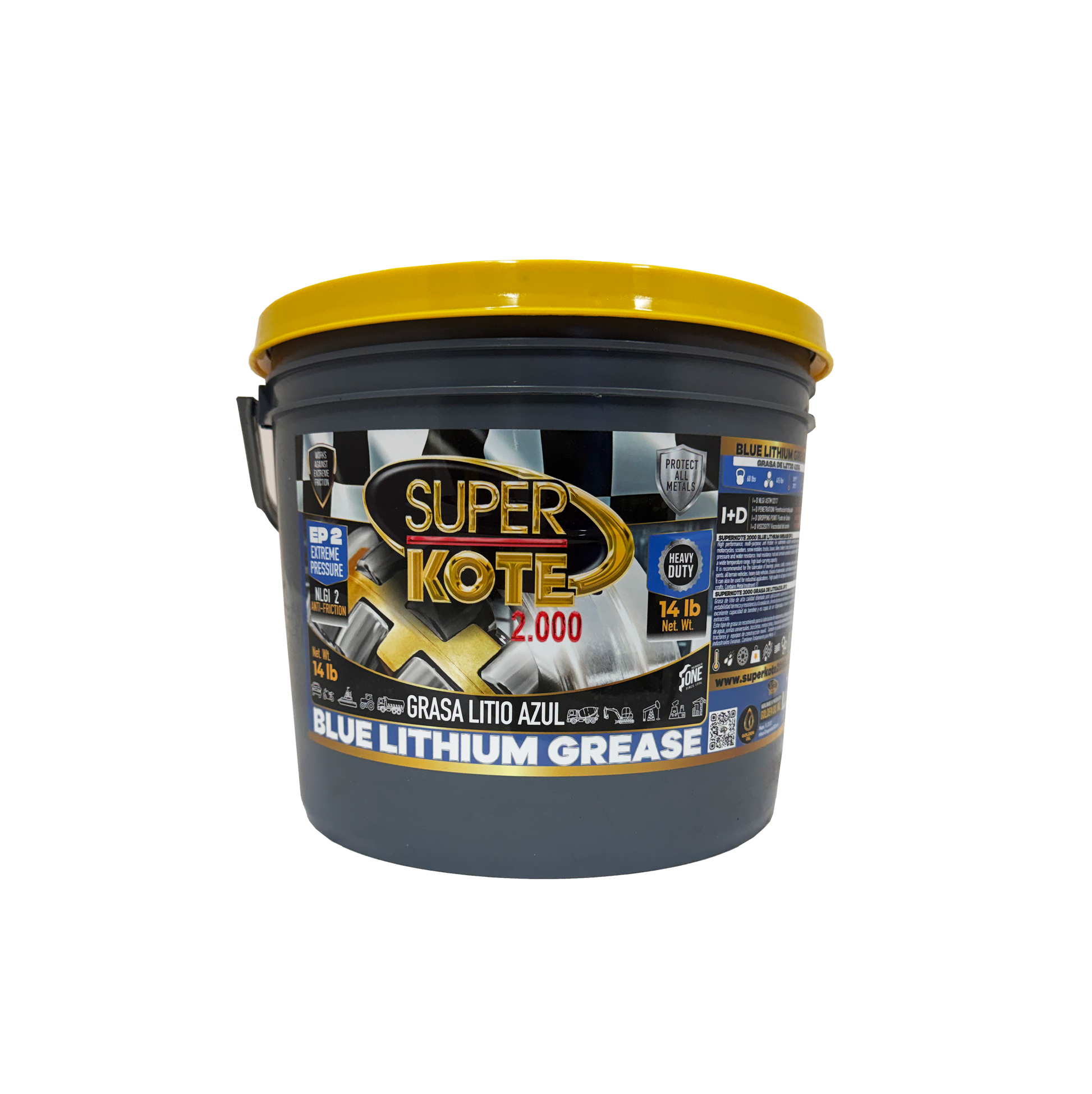 Grasa de Litio Azul EP2 NLGI 2 – SUPERKOTE 2000 – 14 lb-1