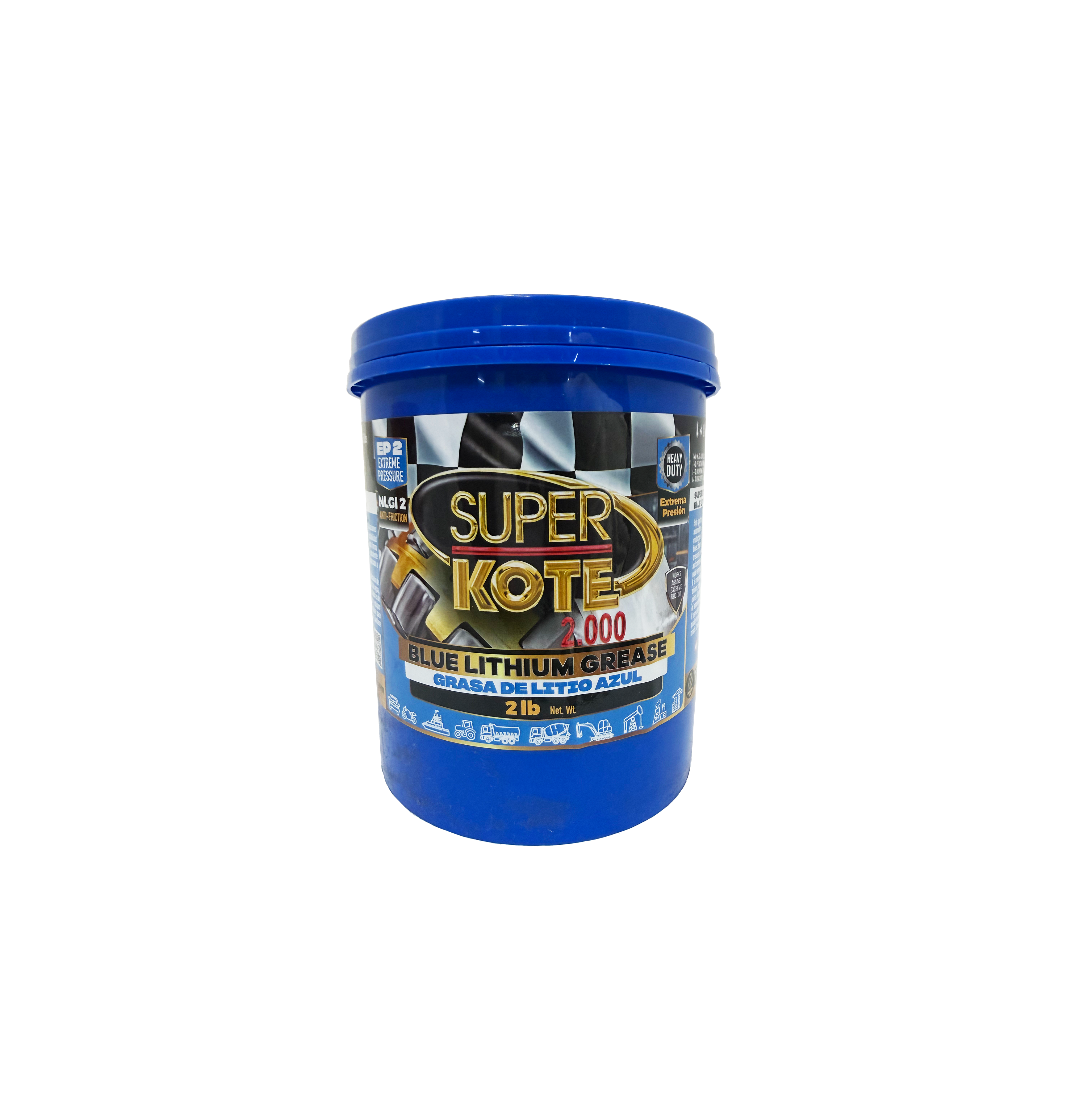 Grasa de Litio Azul EP2 NLGI 2 – SUPERKOTE 2000 – 2 lb