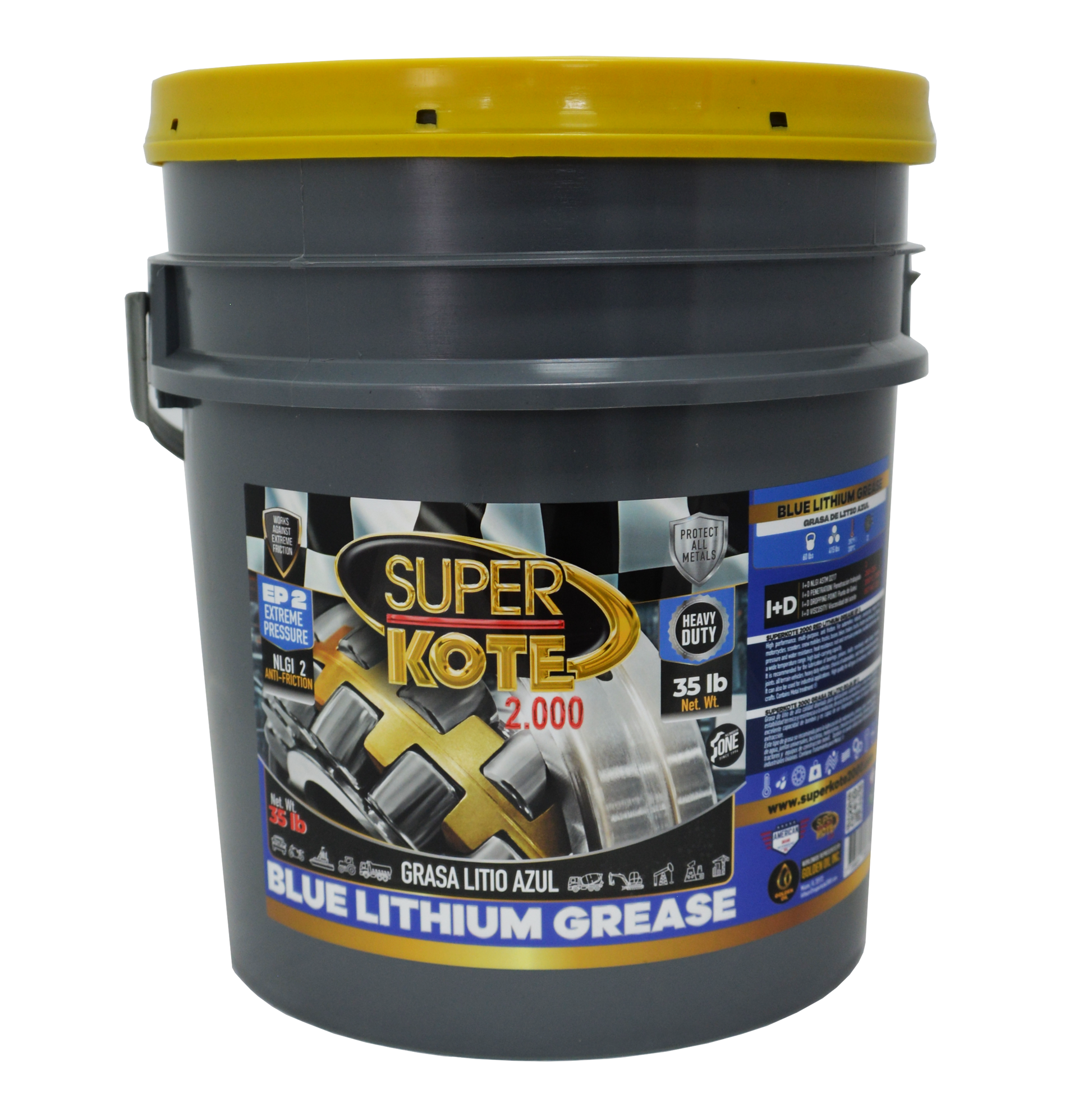 Grasa de Litio Azul EP2 NLGI 2 – SUPERKOTE 2000 – 35 lb-3