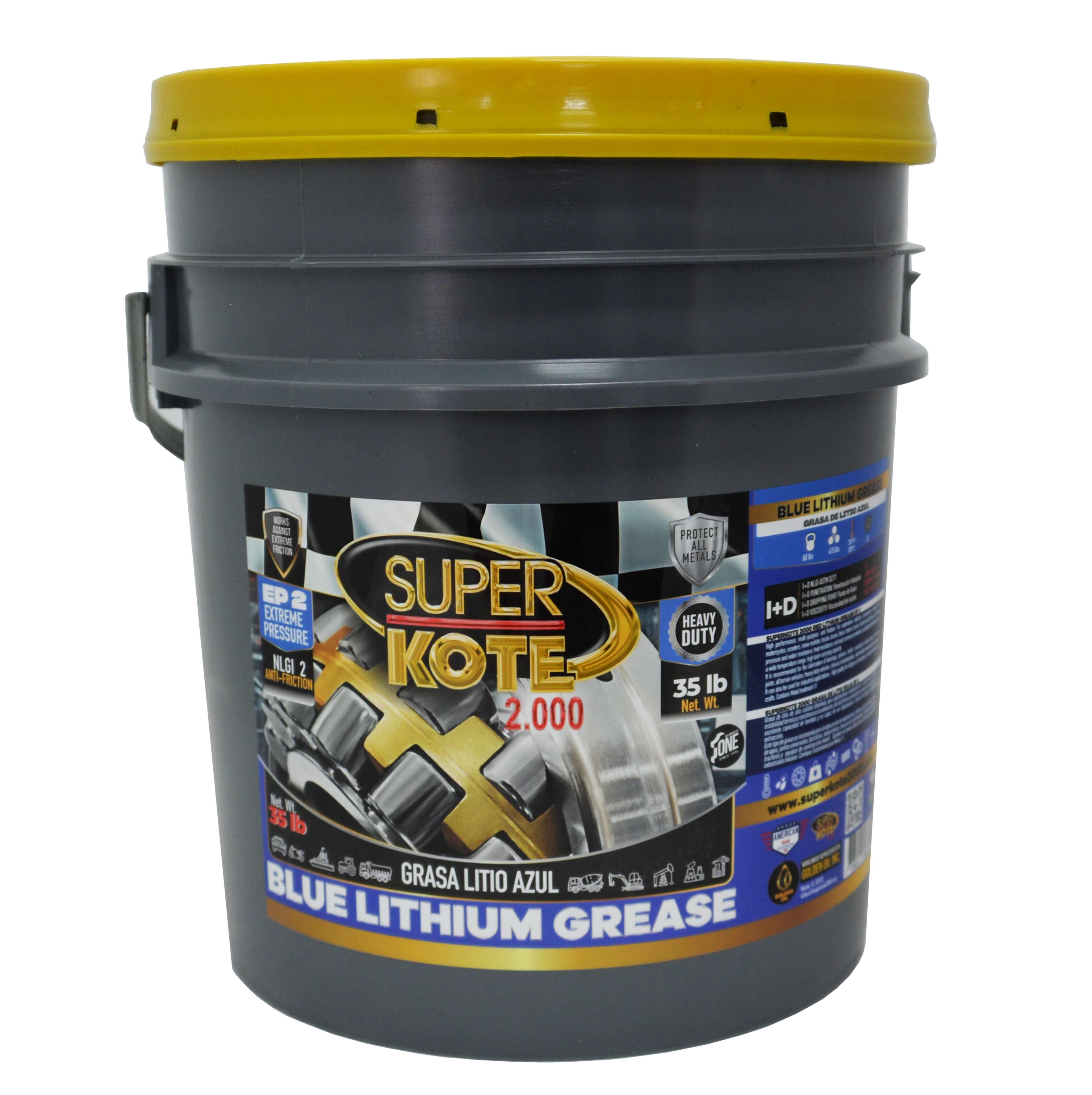 Grasa de Litio Azul EP2 NLGI 2 – SUPERKOTE 2000 – 35 lb-3