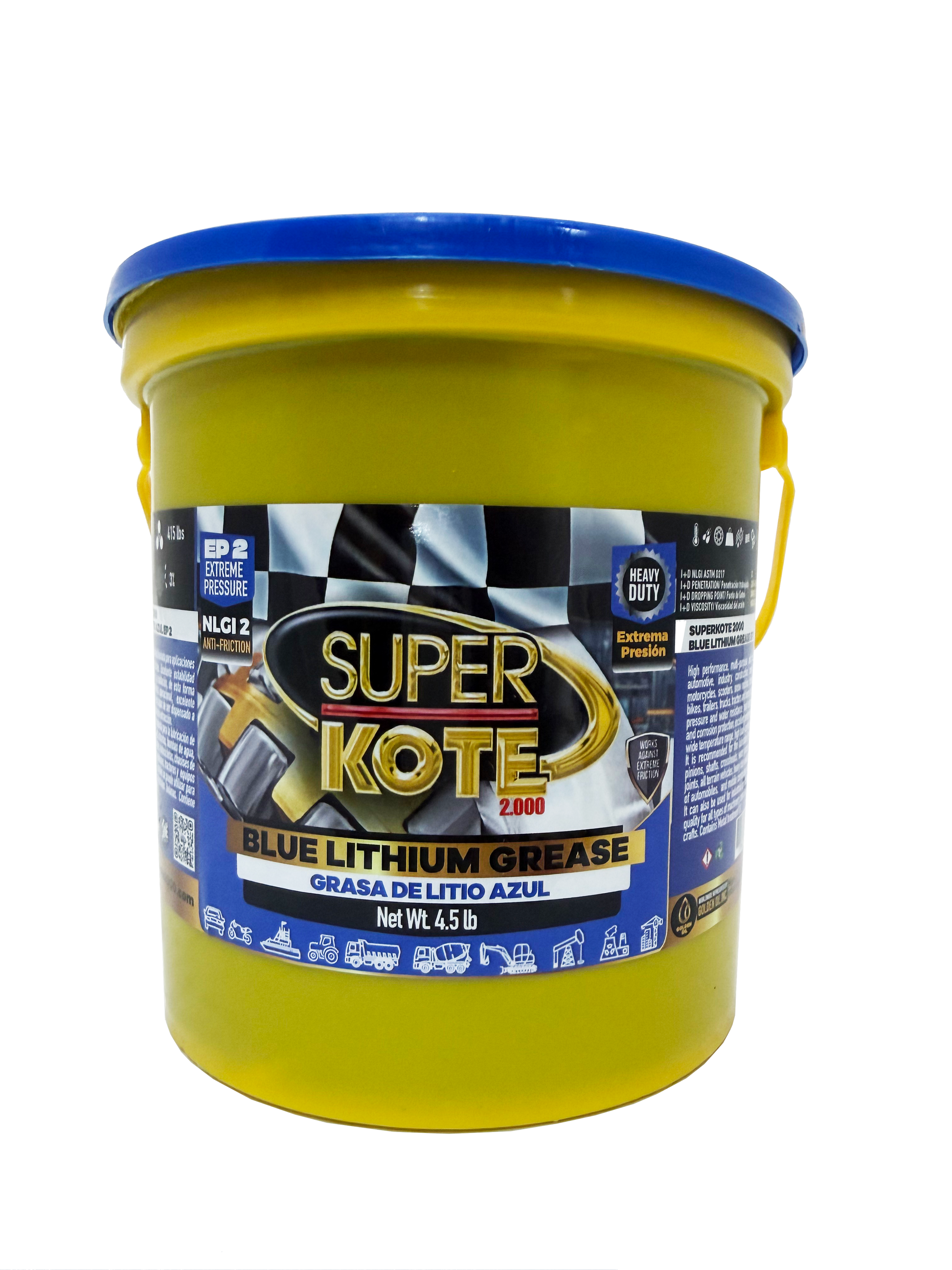 Grasa de Litio Azul EP2 NLGI 2 – SUPERKOTE 2000 – 4.5 lb-3