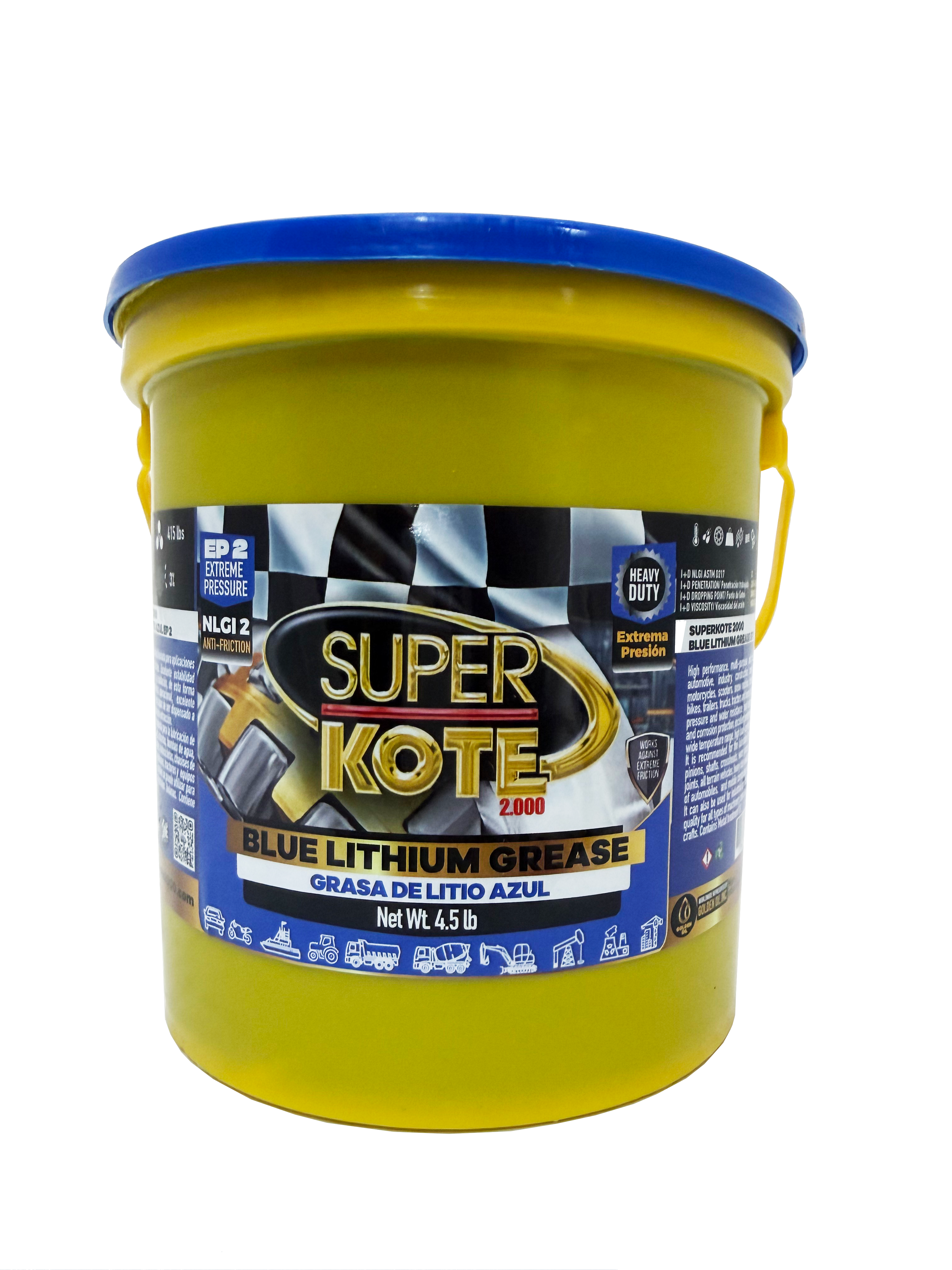 Grasa de Litio Azul EP2 NLGI 2 – SUPERKOTE 2000 – 4.5 lb-3