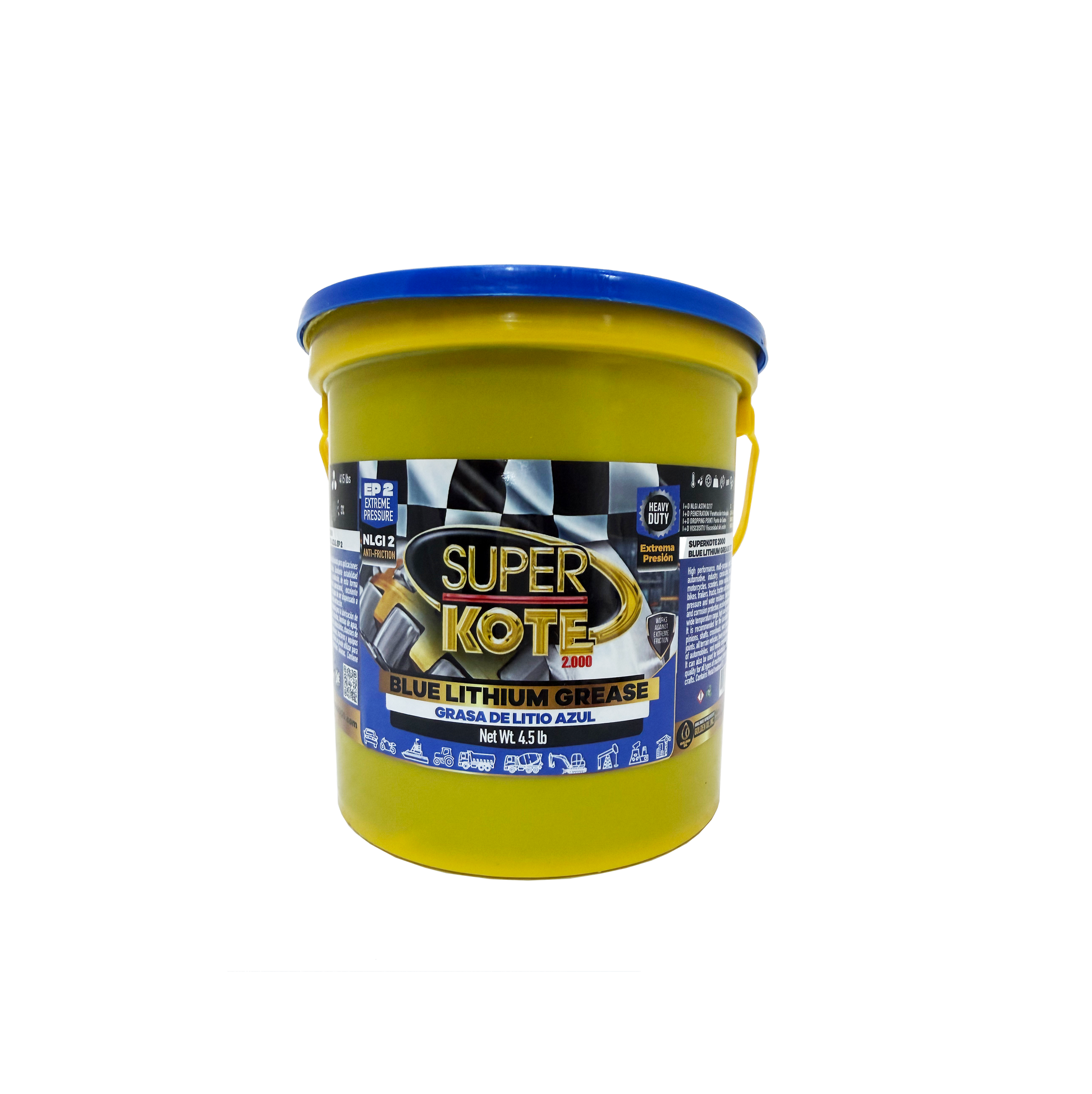 Grasa de Litio Azul EP2 NLGI 2 – SUPERKOTE 2000 – 4.5 lb-1