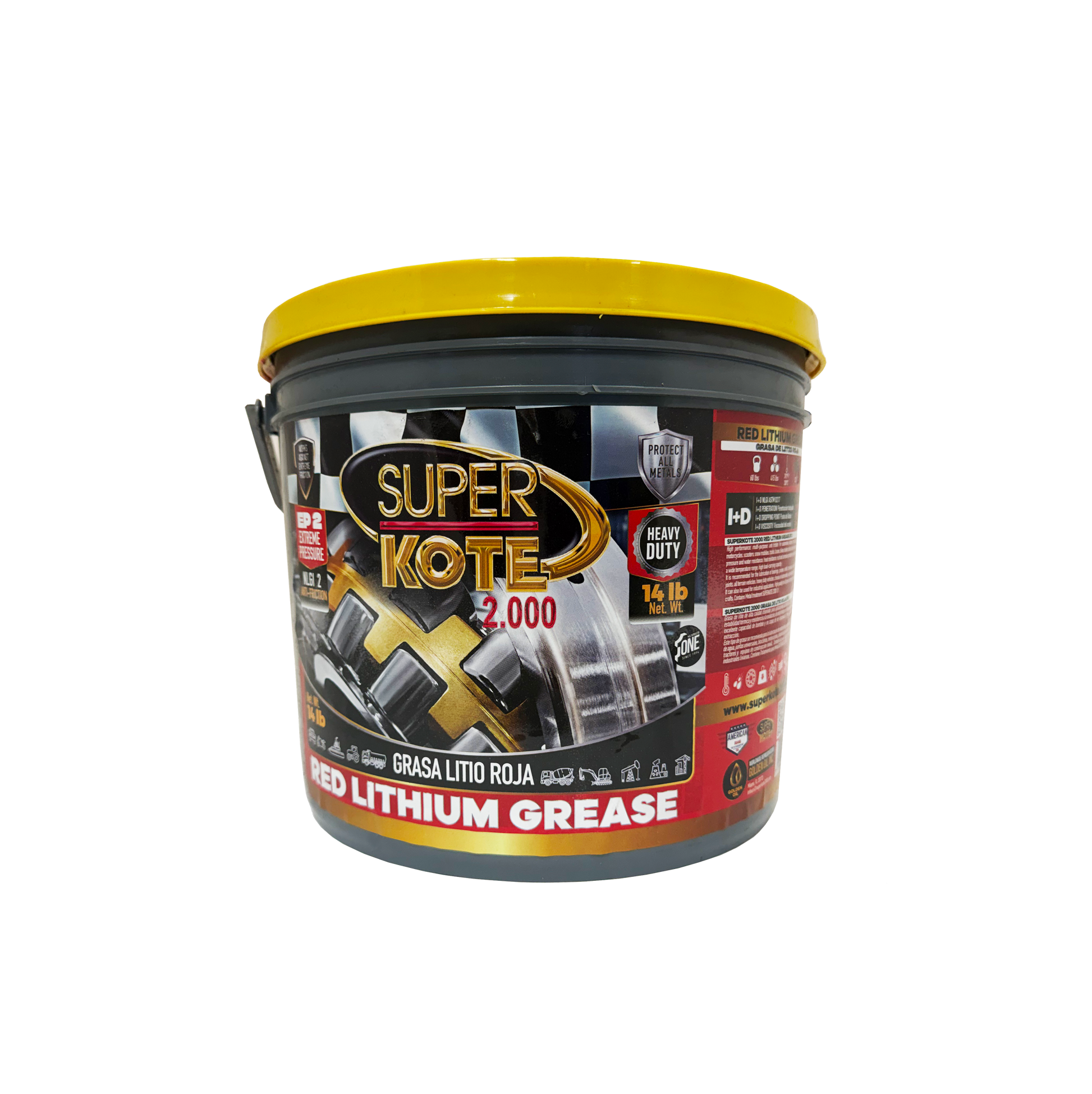 Grasa de Litio Roja EP2 NLGI 2 – SUPERKOTE 2000 – 14 lb-1
