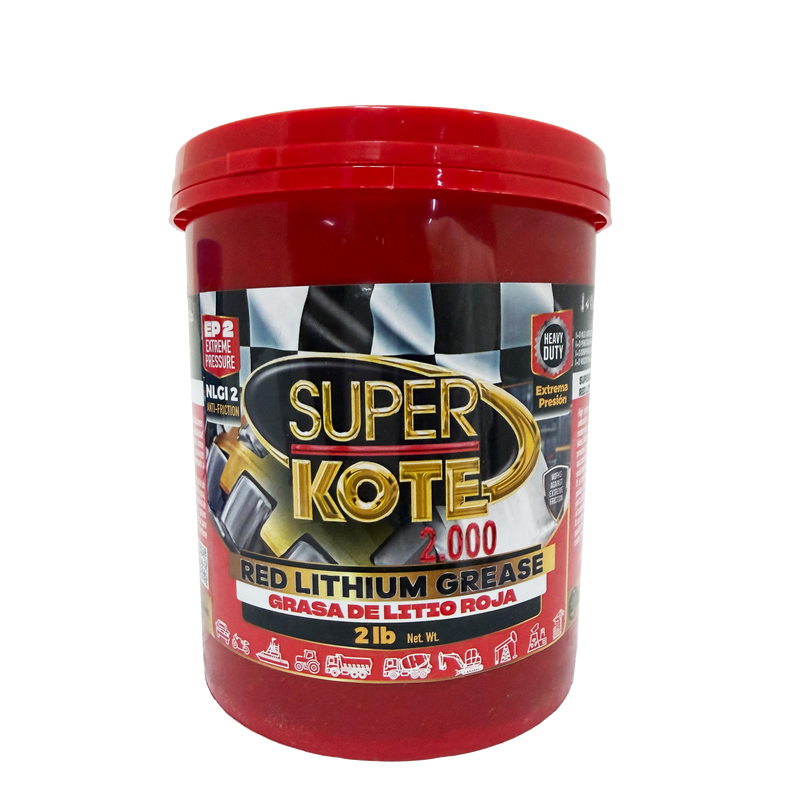 Grasa de Litio Roja EP2 NLGI 2 – SUPERKOTE 2000 – 2 lb-2