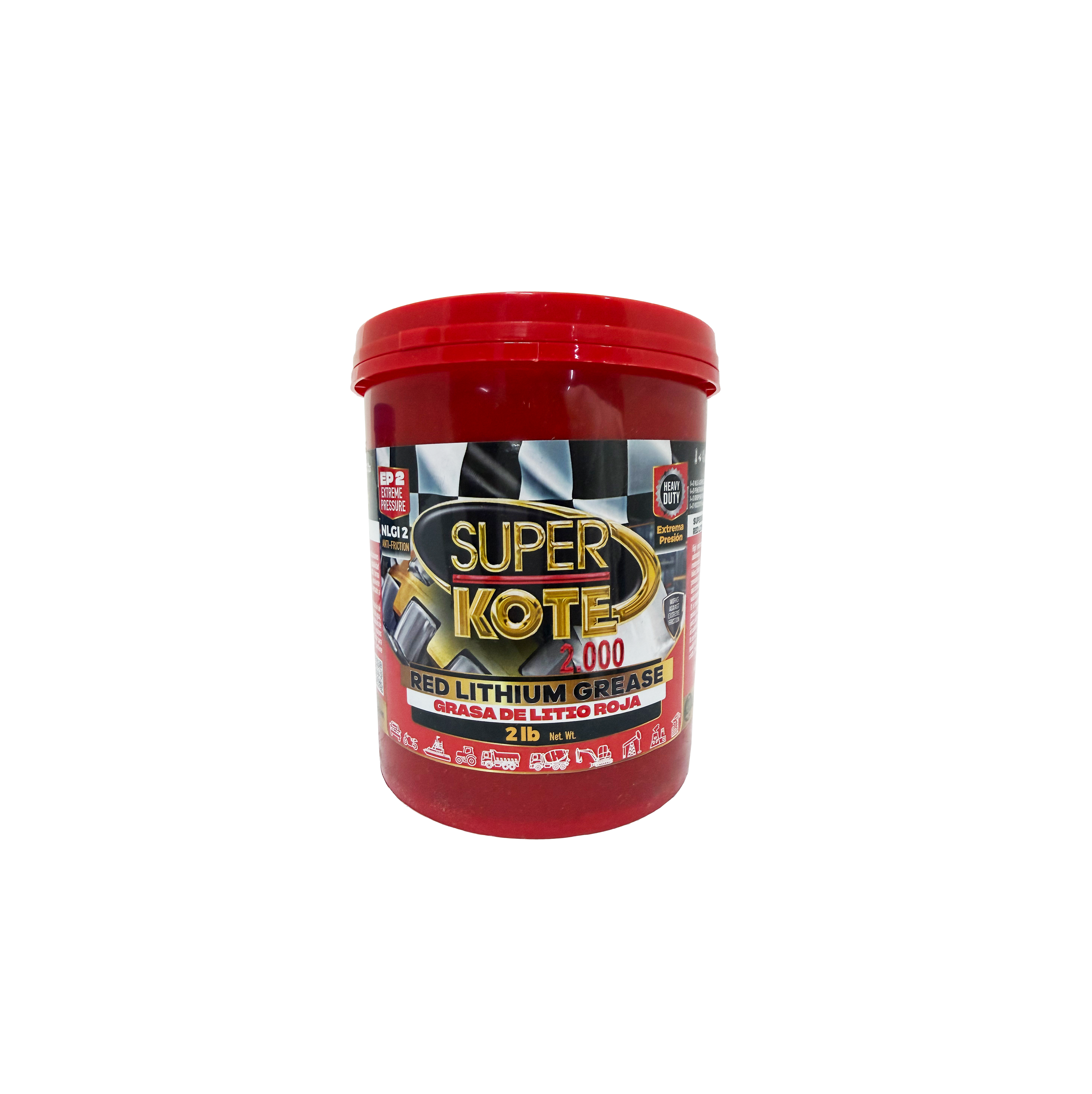 Grasa de Litio Roja EP2 NLGI 2 – SUPERKOTE 2000 – 2 lb