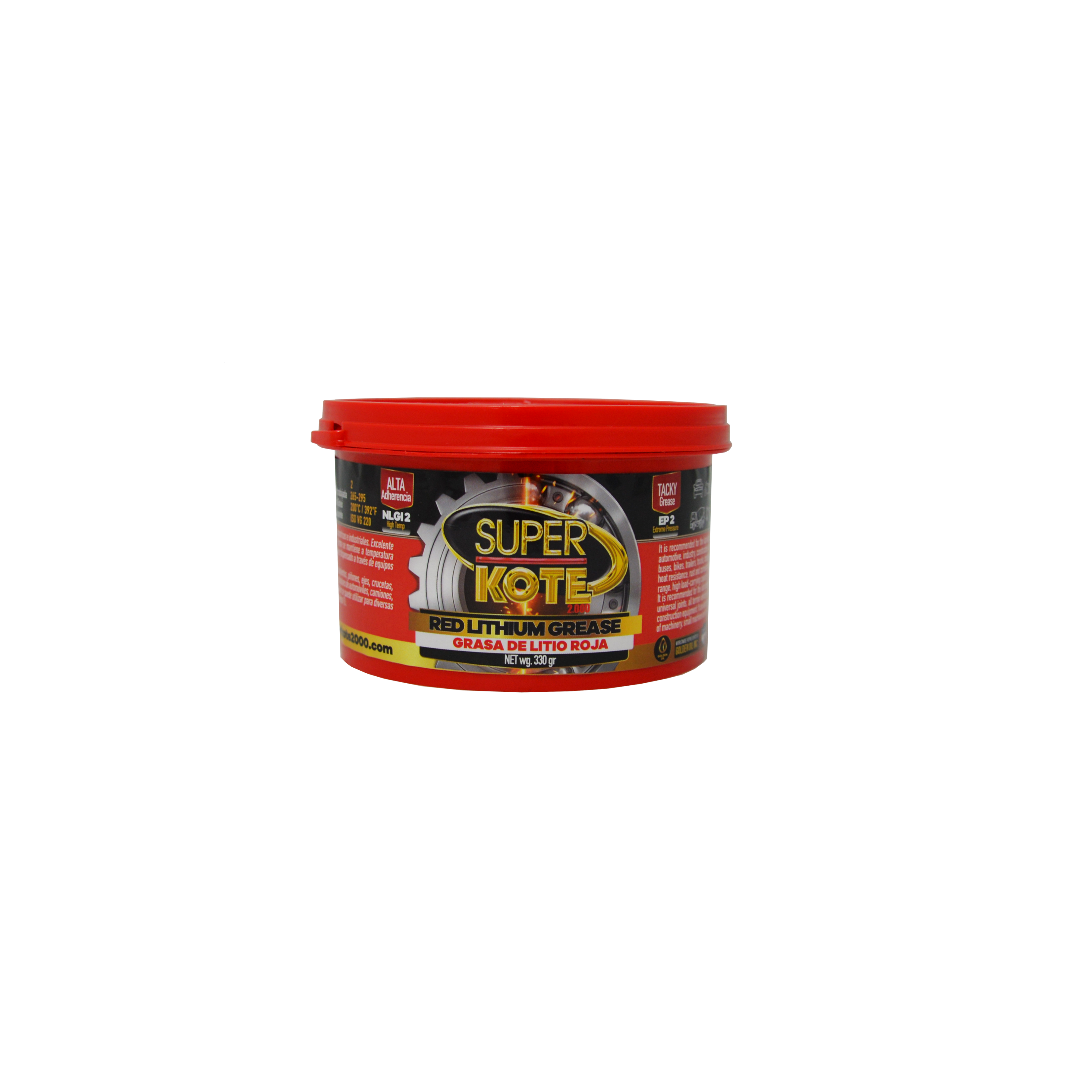 Grasa de Litio Roja EP2 NLGI 2 – SUPERKOTE 2000 – 330gr
