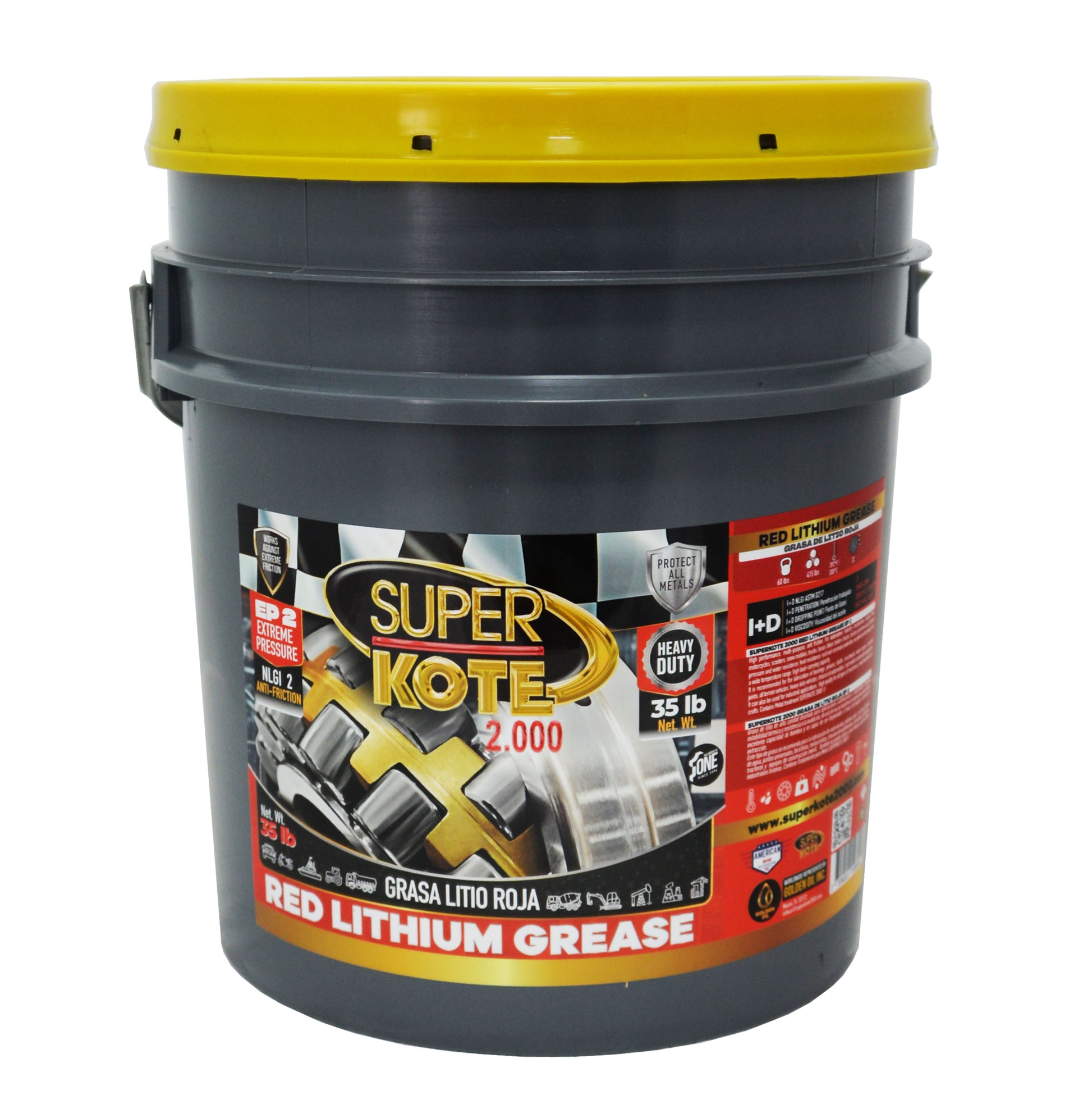 Grasa de Litio Roja EP2 NLGI 2 – SUPERKOTE 2000 – 35 lb-3