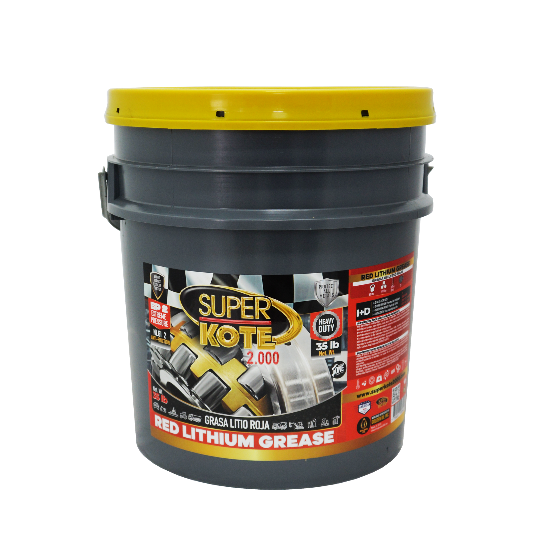 Grasa de Litio Roja EP2 NLGI 2 – SUPERKOTE 2000 – 35 lb-1
