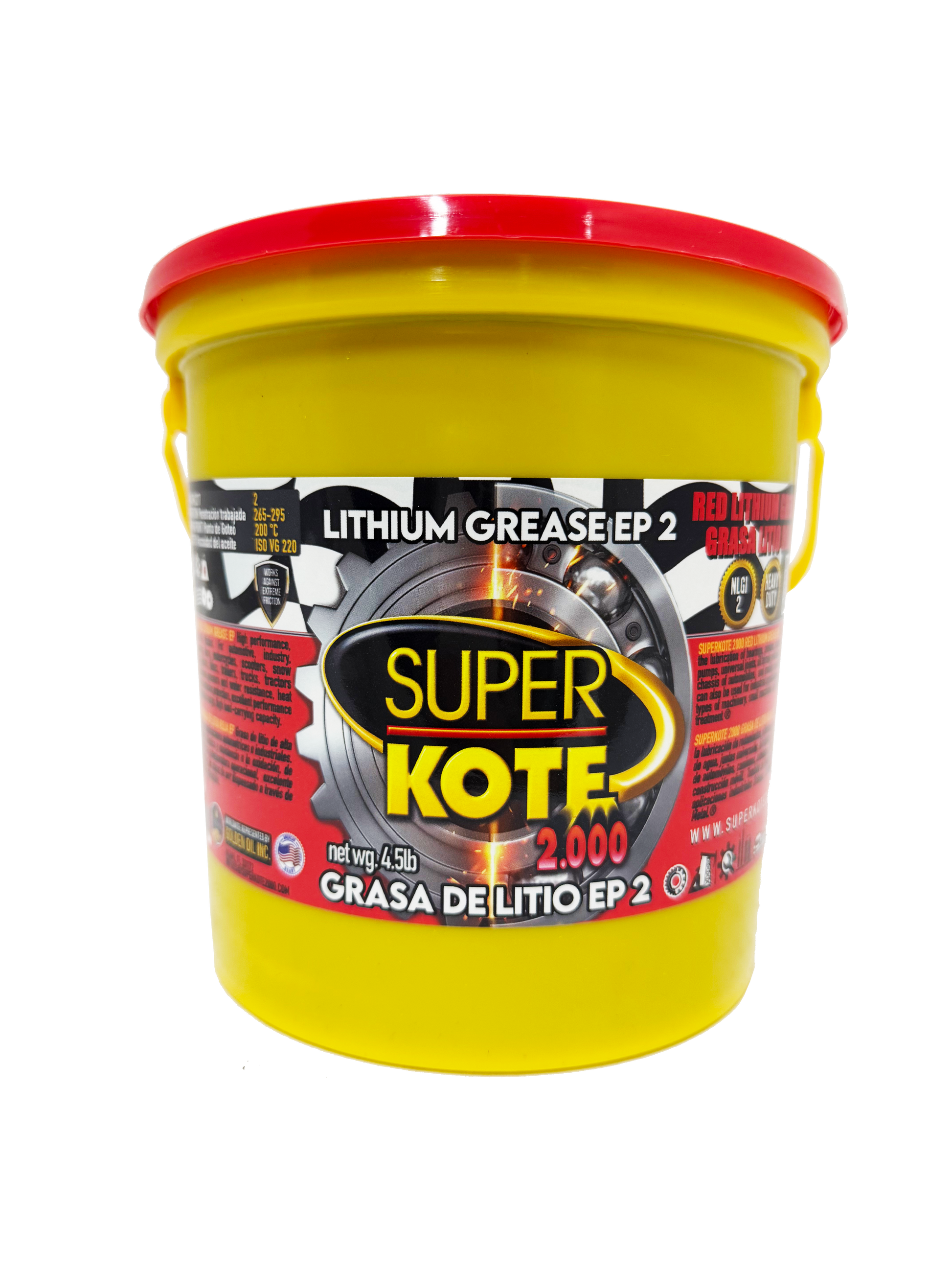 Grasa de Litio Roja EP2 NLGI 2 – SUPERKOTE 2000 – 4.5 lb-3