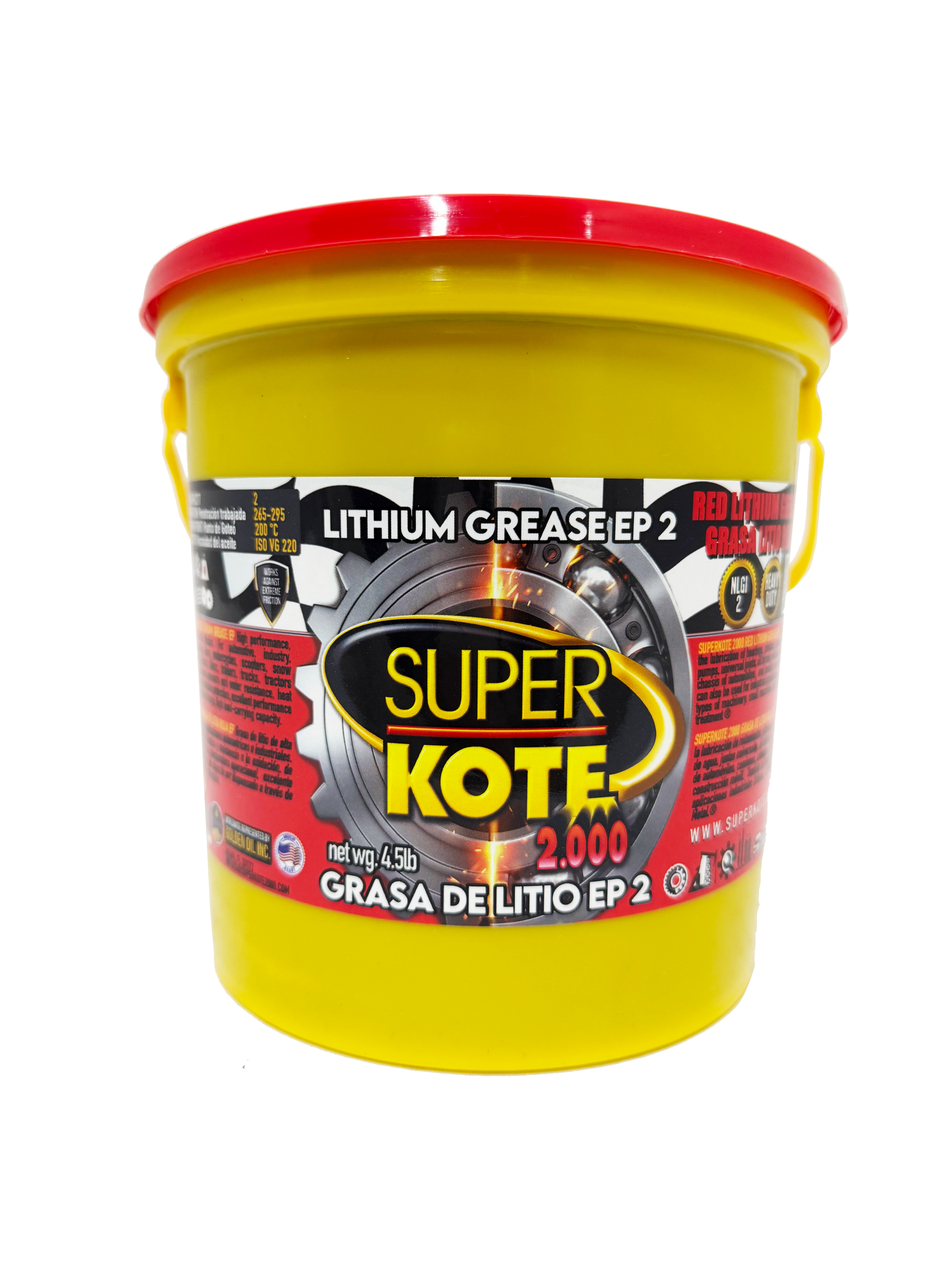 Grasa de Litio Roja EP2 NLGI 2 – SUPERKOTE 2000 – 4.5 lb-3