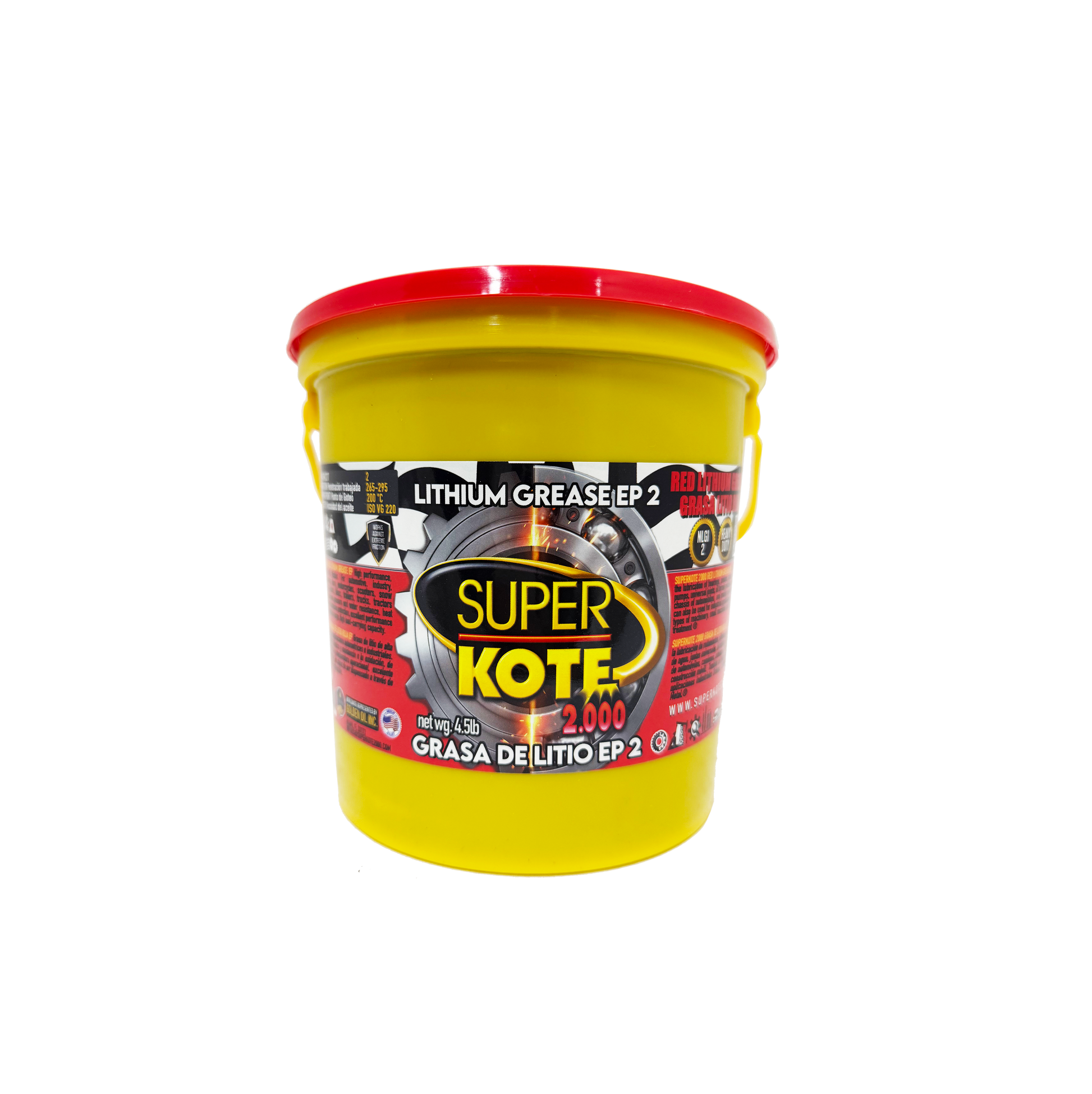 Grasa de Litio Roja EP2 NLGI 2 – SUPERKOTE 2000 – 4.5 lb-1
