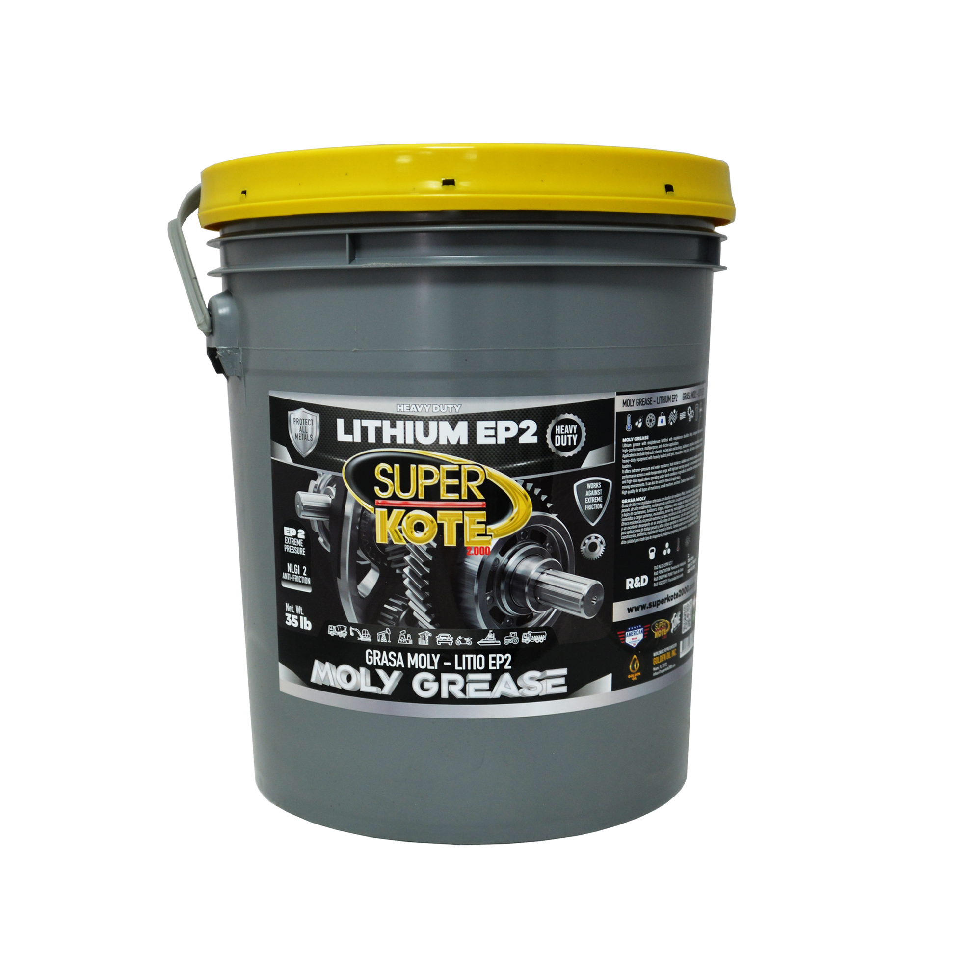 Grasa Moly de Litio EP2 NLGI 2 con 3% Molibdeno – SUPERKOTE 2000 – 35 lb-1