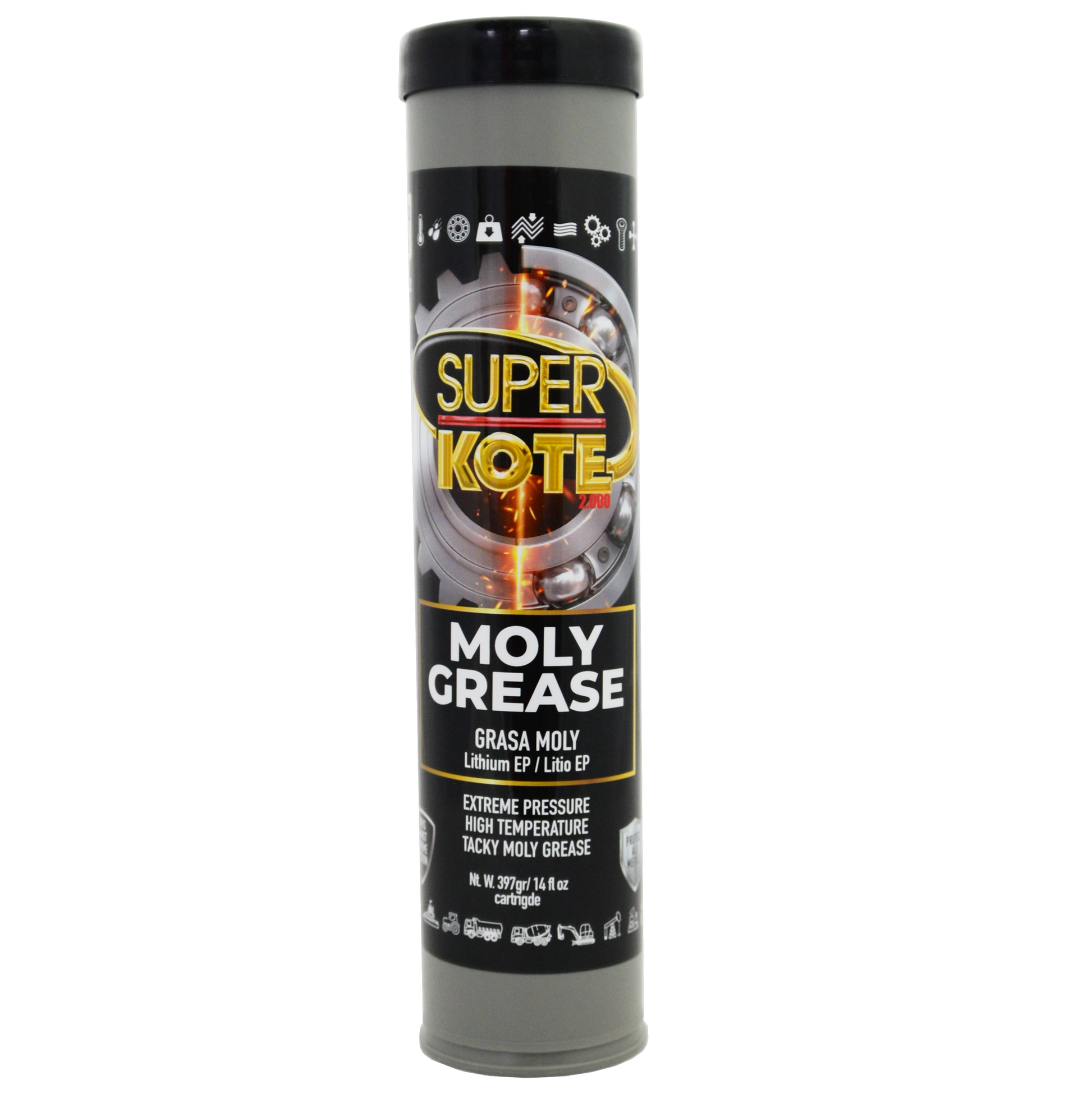 Grasa Moly de Litio EP2 NLGI 2 con 3% Molibdeno – SUPERKOTE 2000 – 397gr x 1 un-3